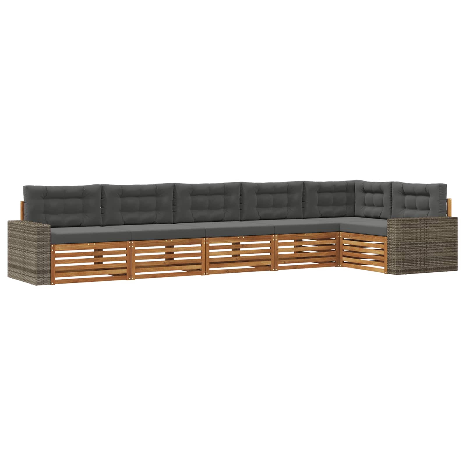 Ensemble de canapés d'extérieur 6 pcs Naturel et Anthracite - XIOS