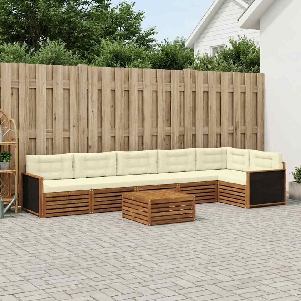 Ensemble de canapés d'extérieur 7 pcs Naturel et Crème - XIOS