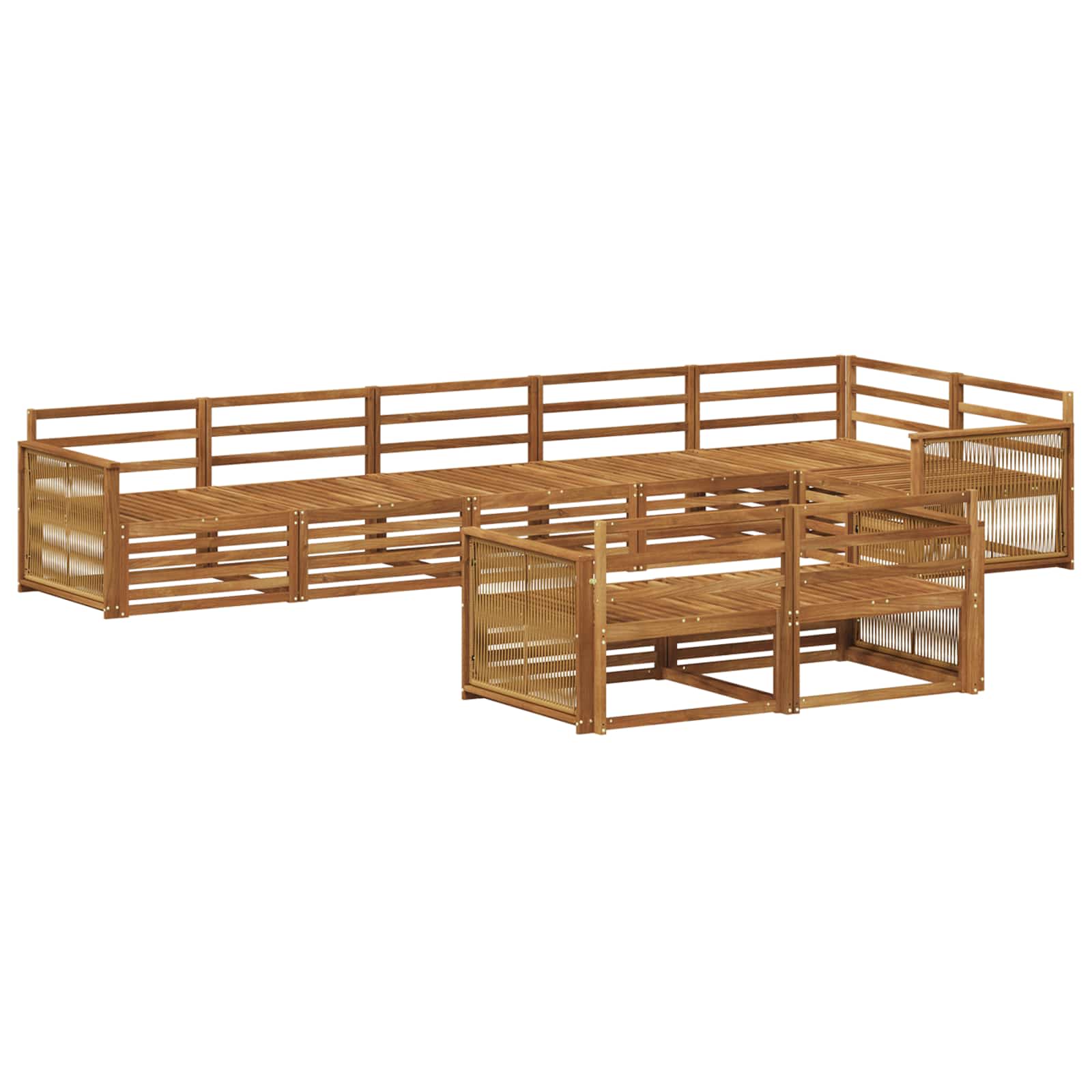 Ensemble de canapés d'extérieur 8 pcs Naturel - XIOS