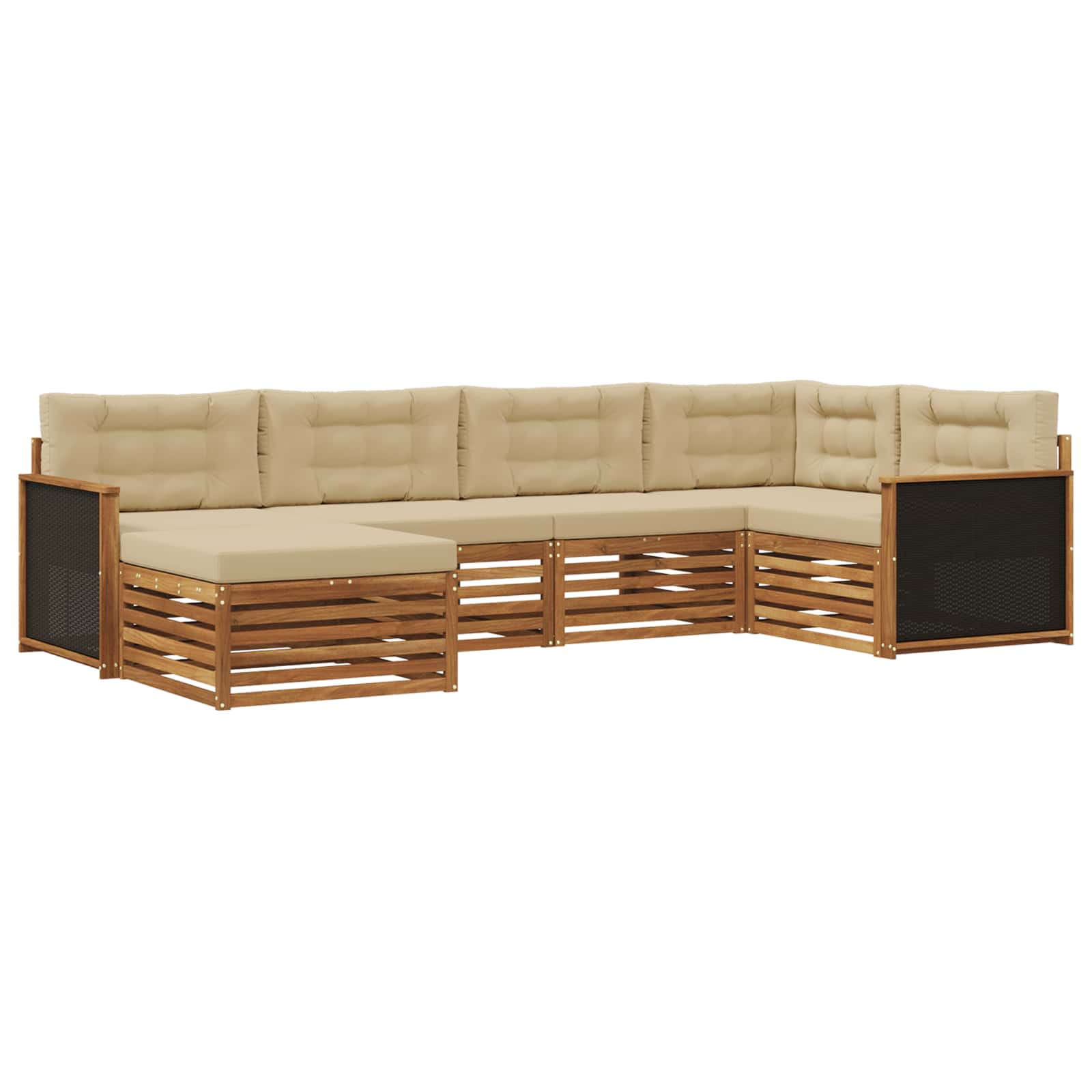 Ensemble de canapés d'extérieur 6 pcs Naturel et Beige - XIOS