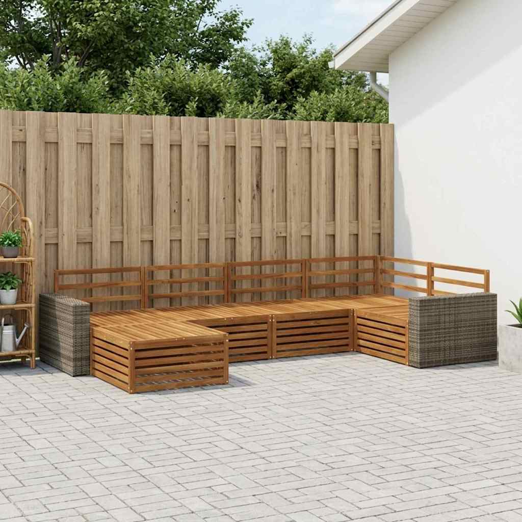 Ensemble de canapés d'extérieur 6 pcs Naturel - XIOS