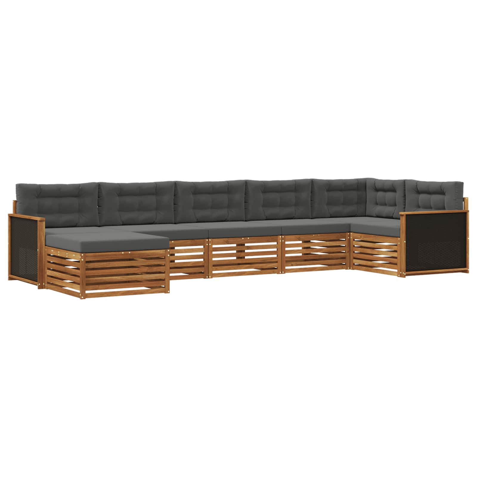 Ensemble de canapés d'extérieur 7 pcs Naturel et Anthracite - XIOS