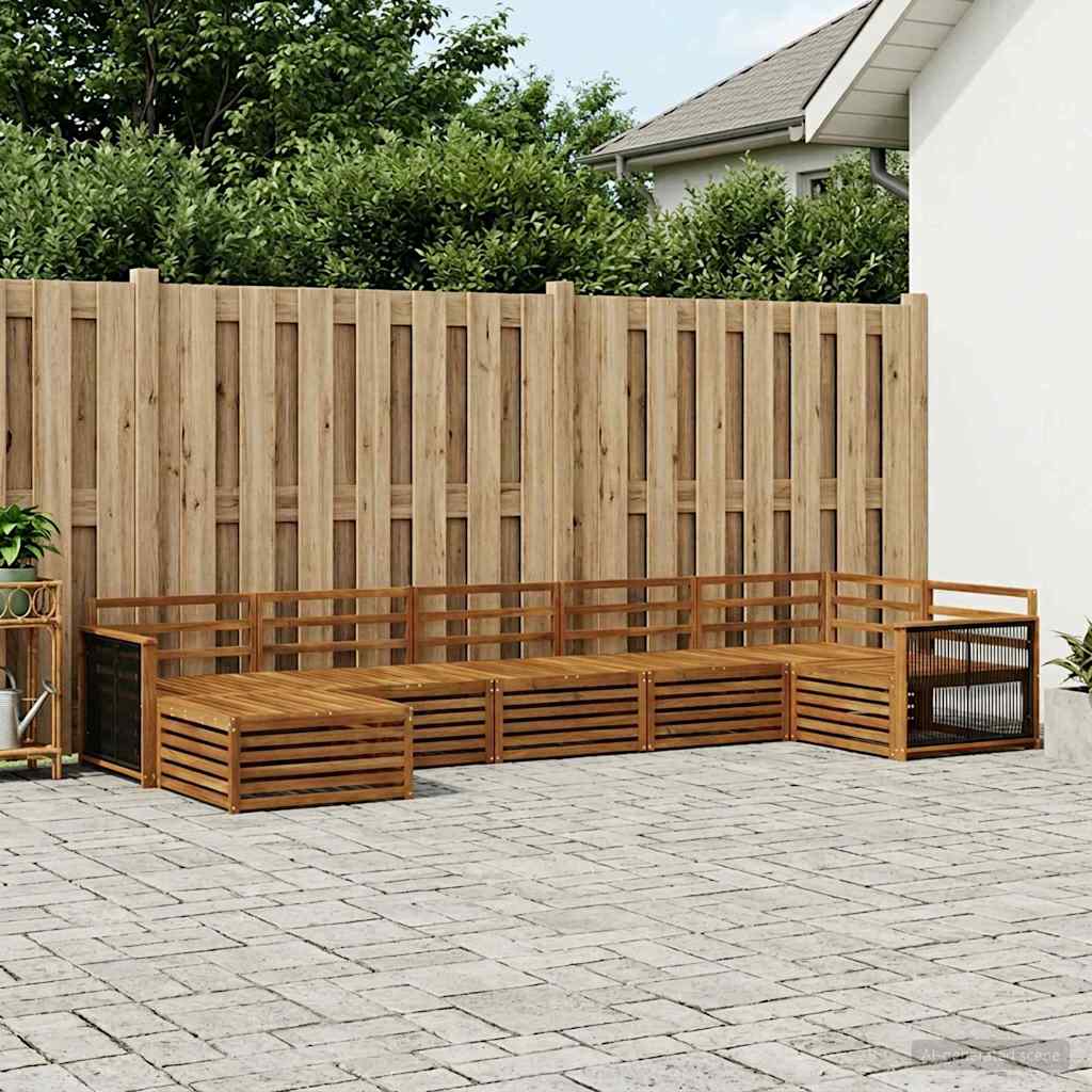 Ensemble de canapés d'extérieur 7 pcs Naturel - XIOS