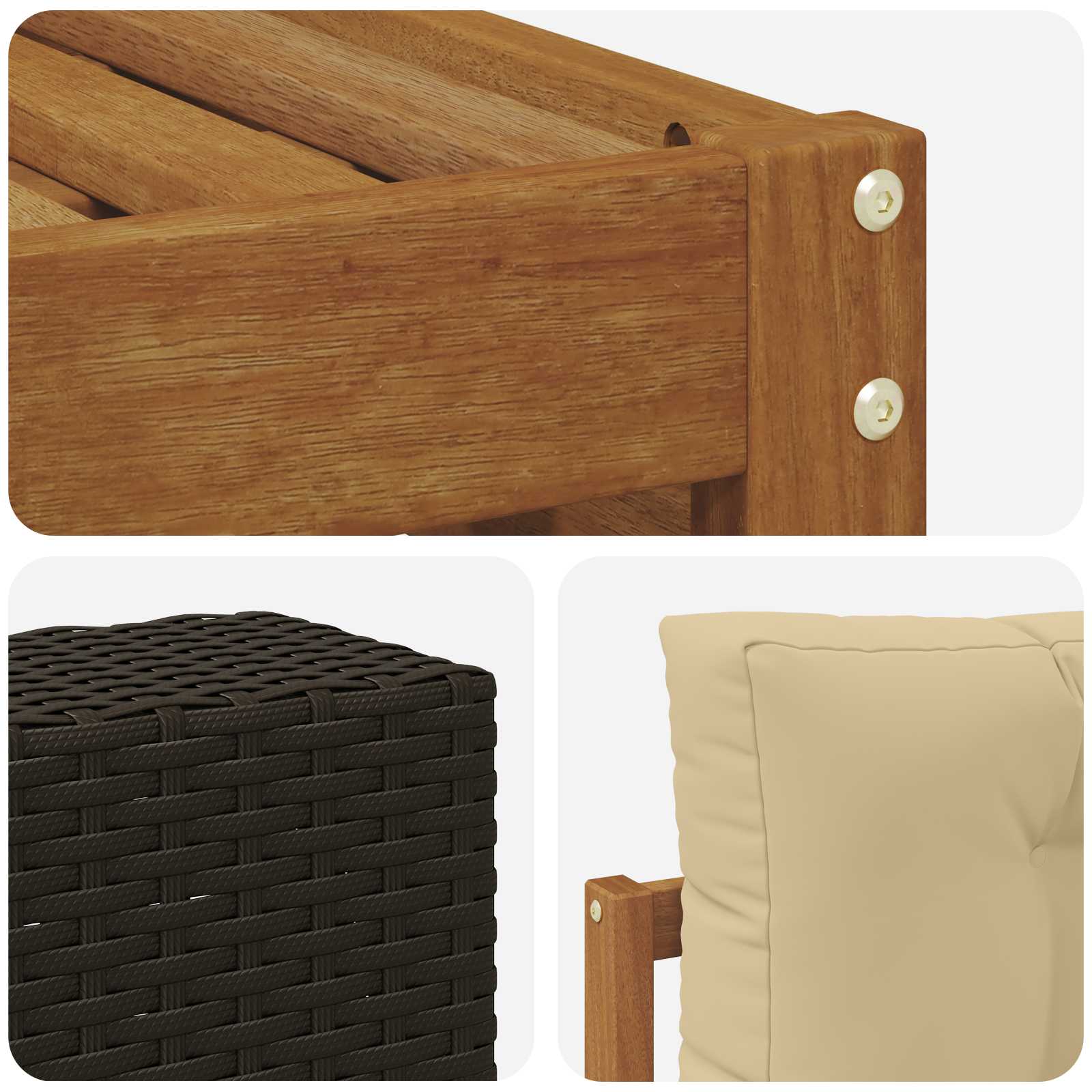 Ensemble de canapés d'extérieur 7 pcs Naturel et Beige - XIOS