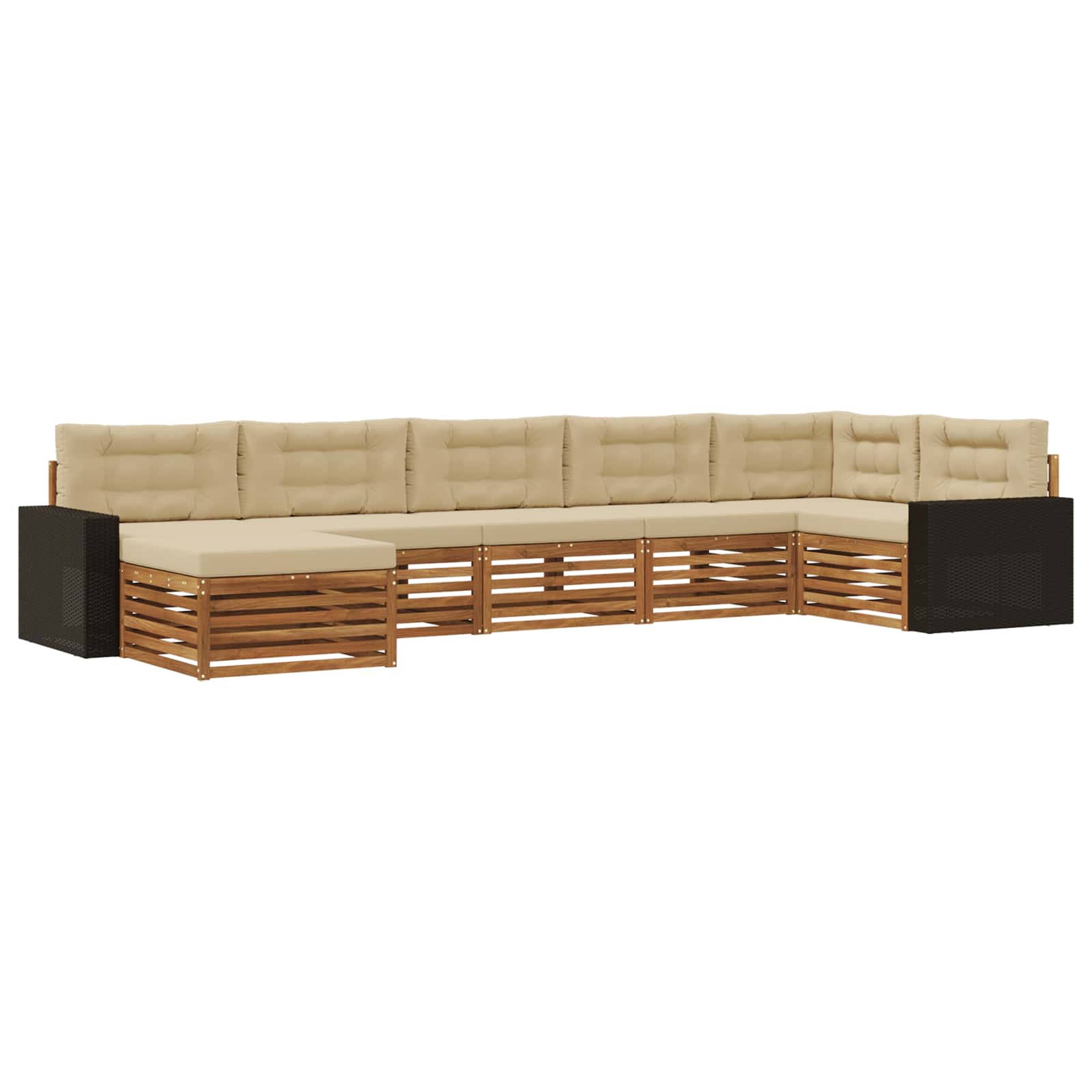 Ensemble de canapés d'extérieur 7 pcs Naturel et Beige - XIOS