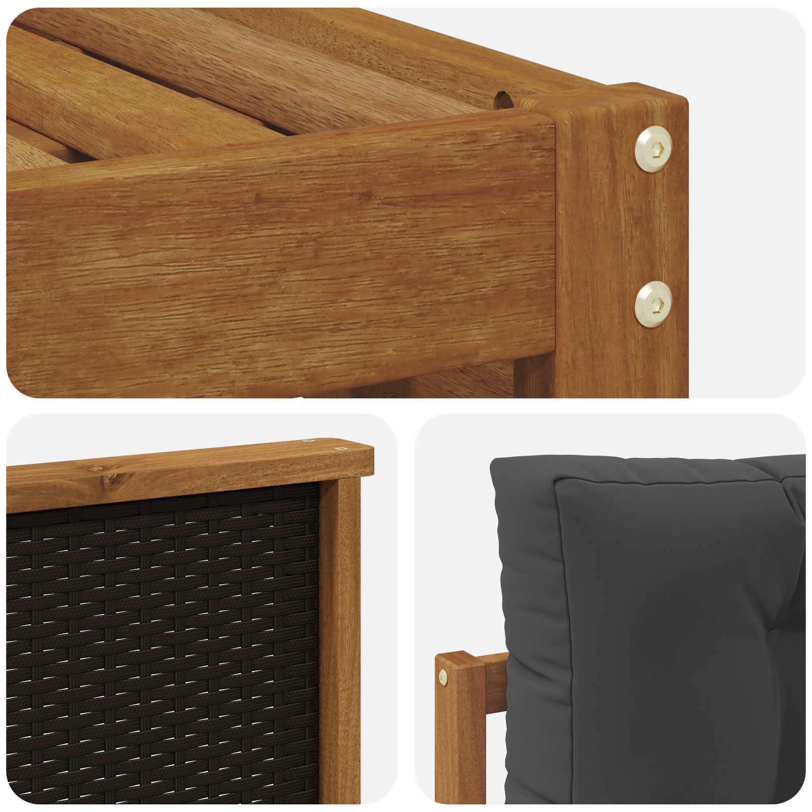 Ensemble de canapés d'extérieur 8 pcs Naturel et Anthracite - XIOS