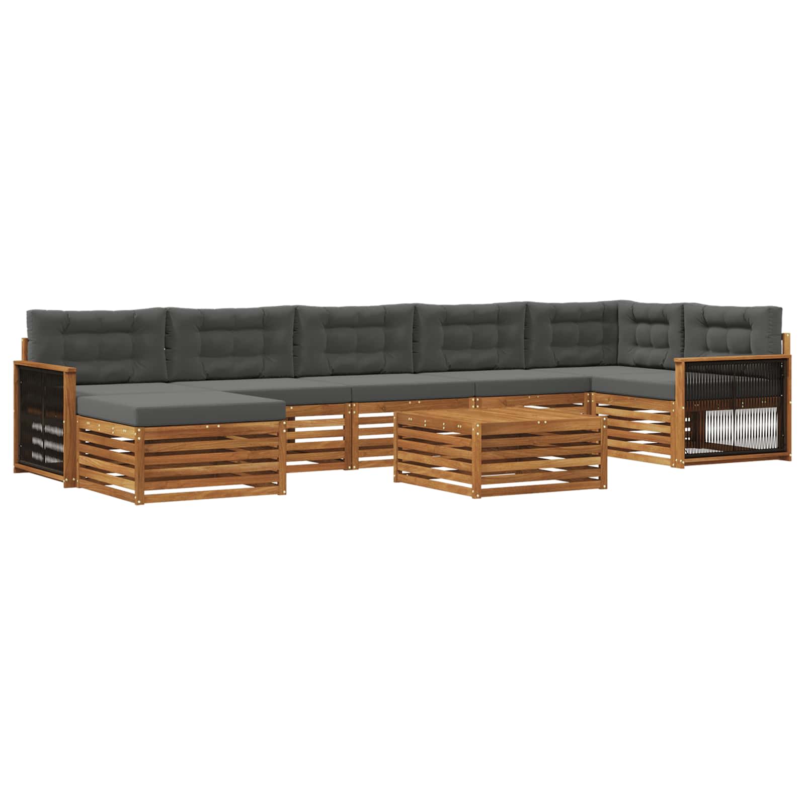 Ensemble de canapés d'extérieur 8 pcs Naturel et Anthracite - XIOS