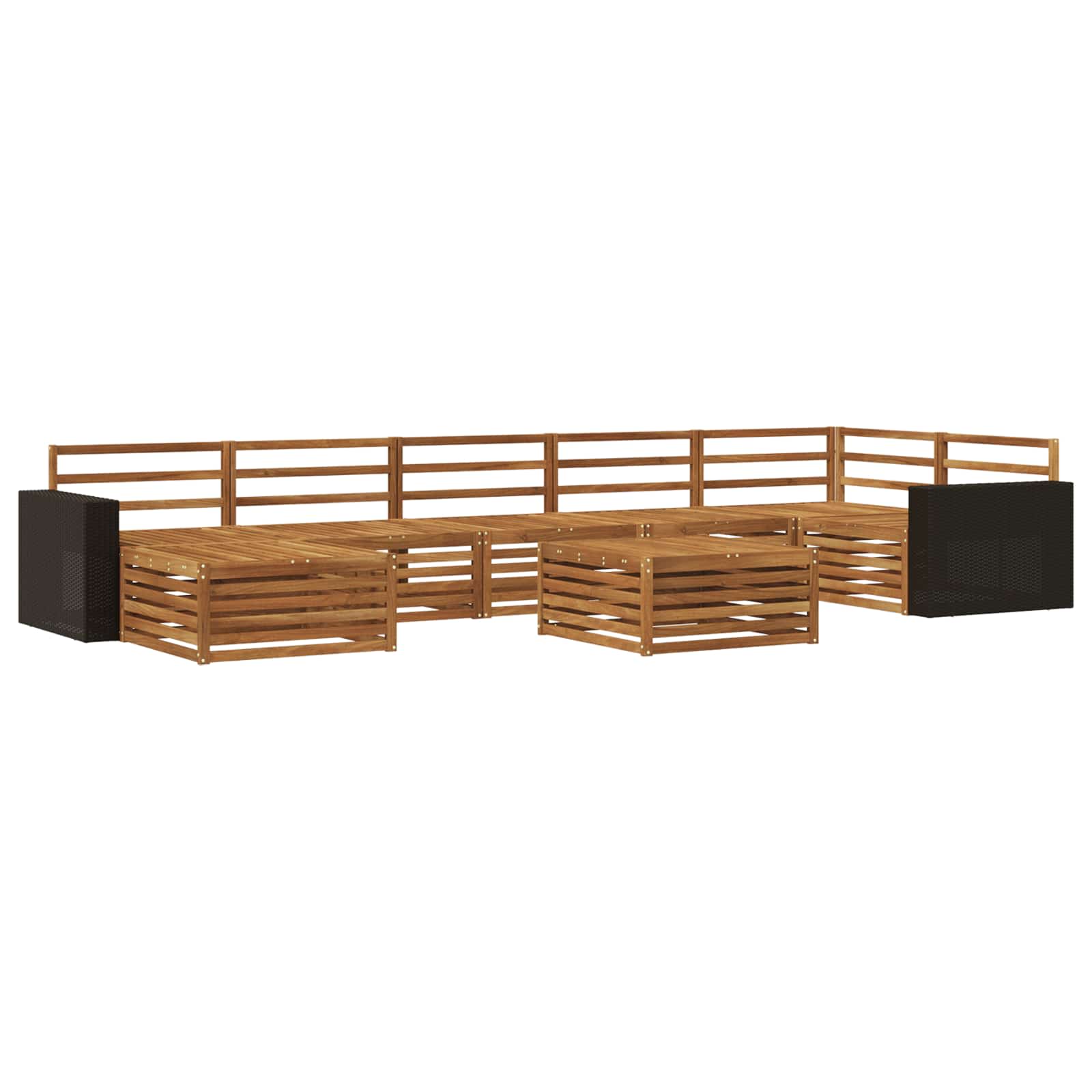 Ensemble de canapés d'extérieur 8 pcs Naturel - XIOS