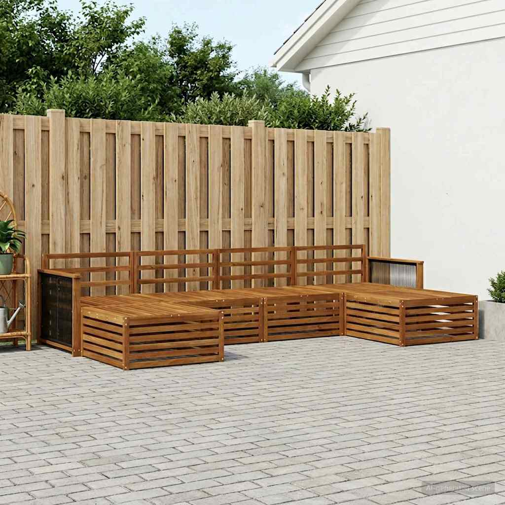 Ensembles de canapés 6 pcs Bois d'Acacia Massif - XIOS
