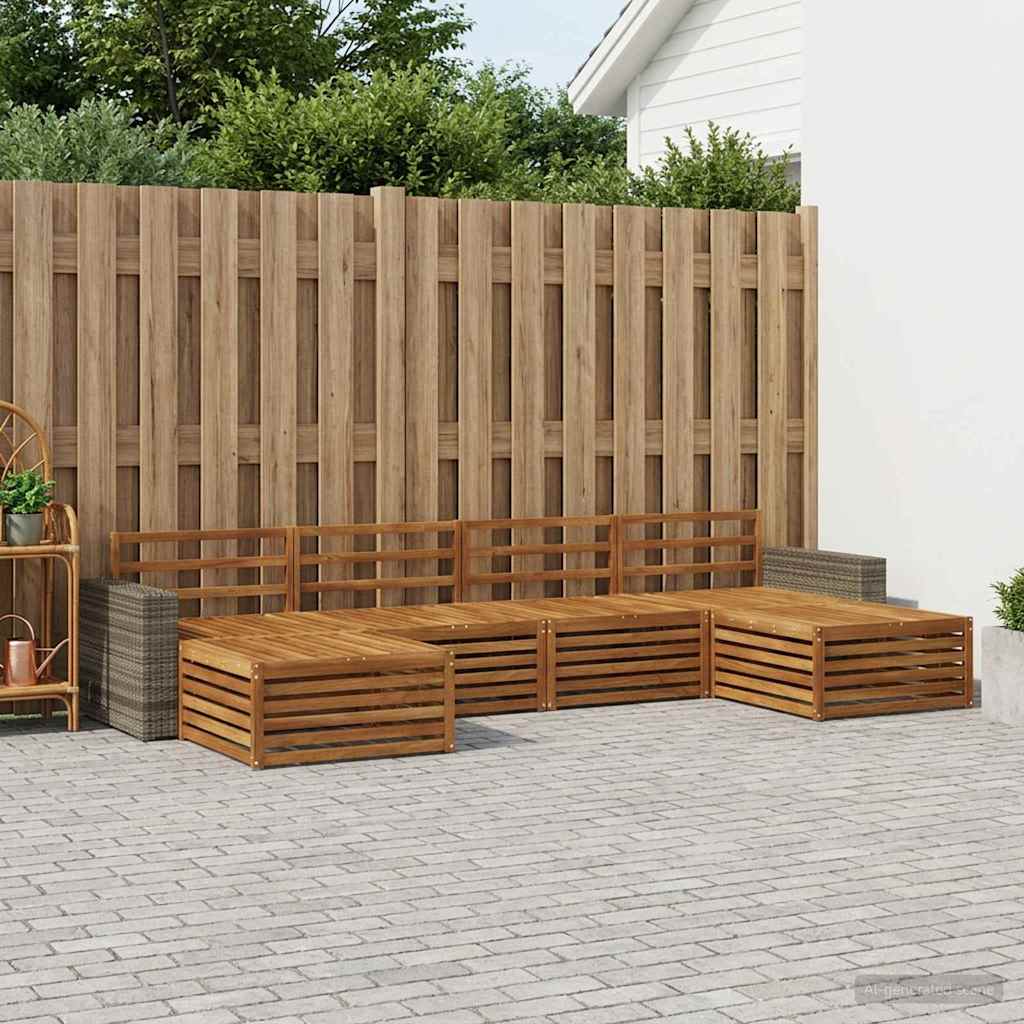 Ensembles de canapés 6 pcs Bois d'Acacia Massif - XIOS