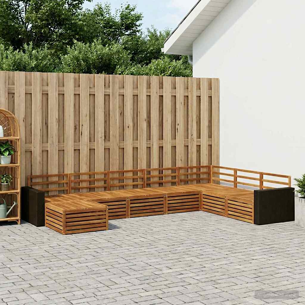 Ensemble de canapés d'extérieur 8 pcs Naturel - XIOS