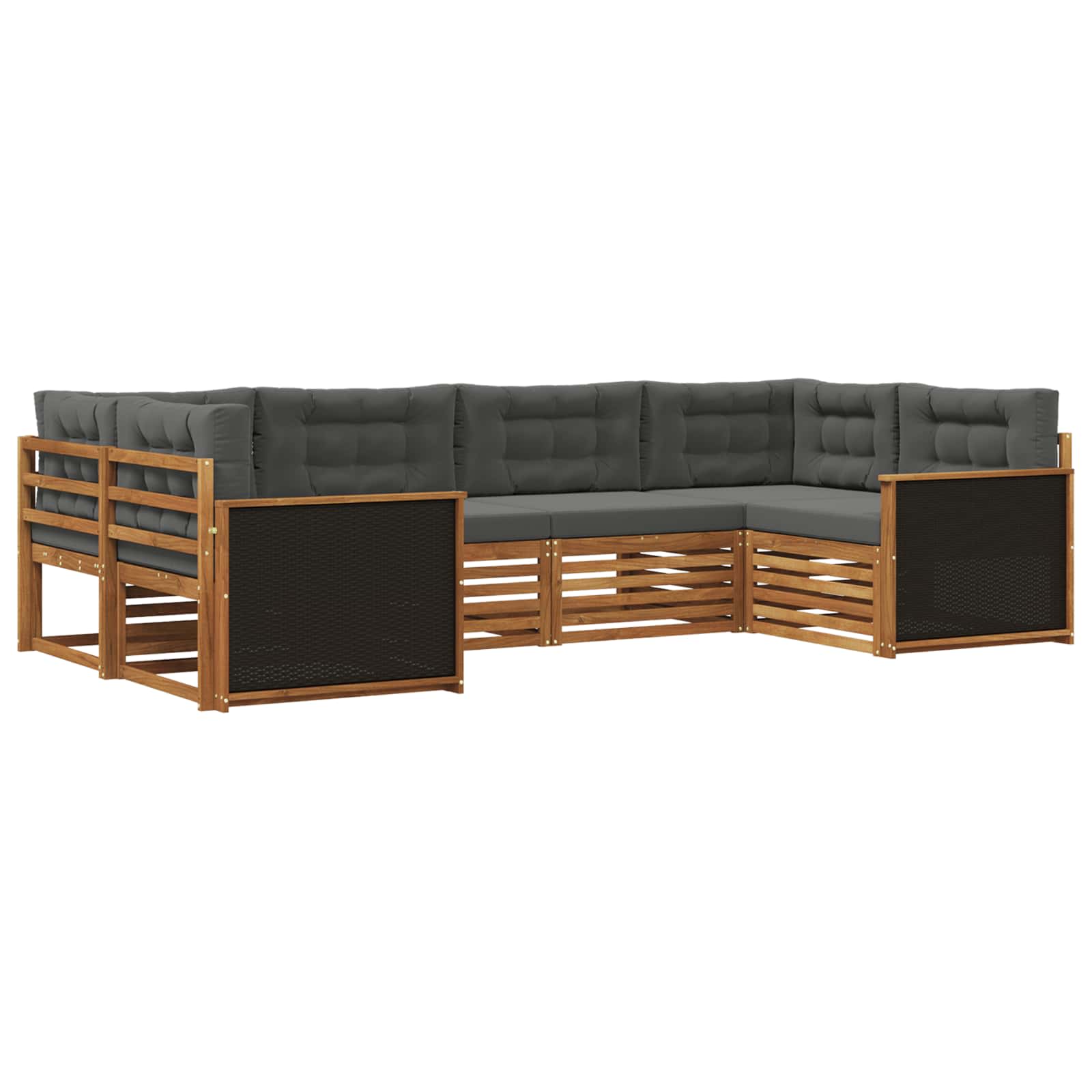 Ensemble de canapés d'extérieur 6 pcs Naturel et Anthracite - XIOS