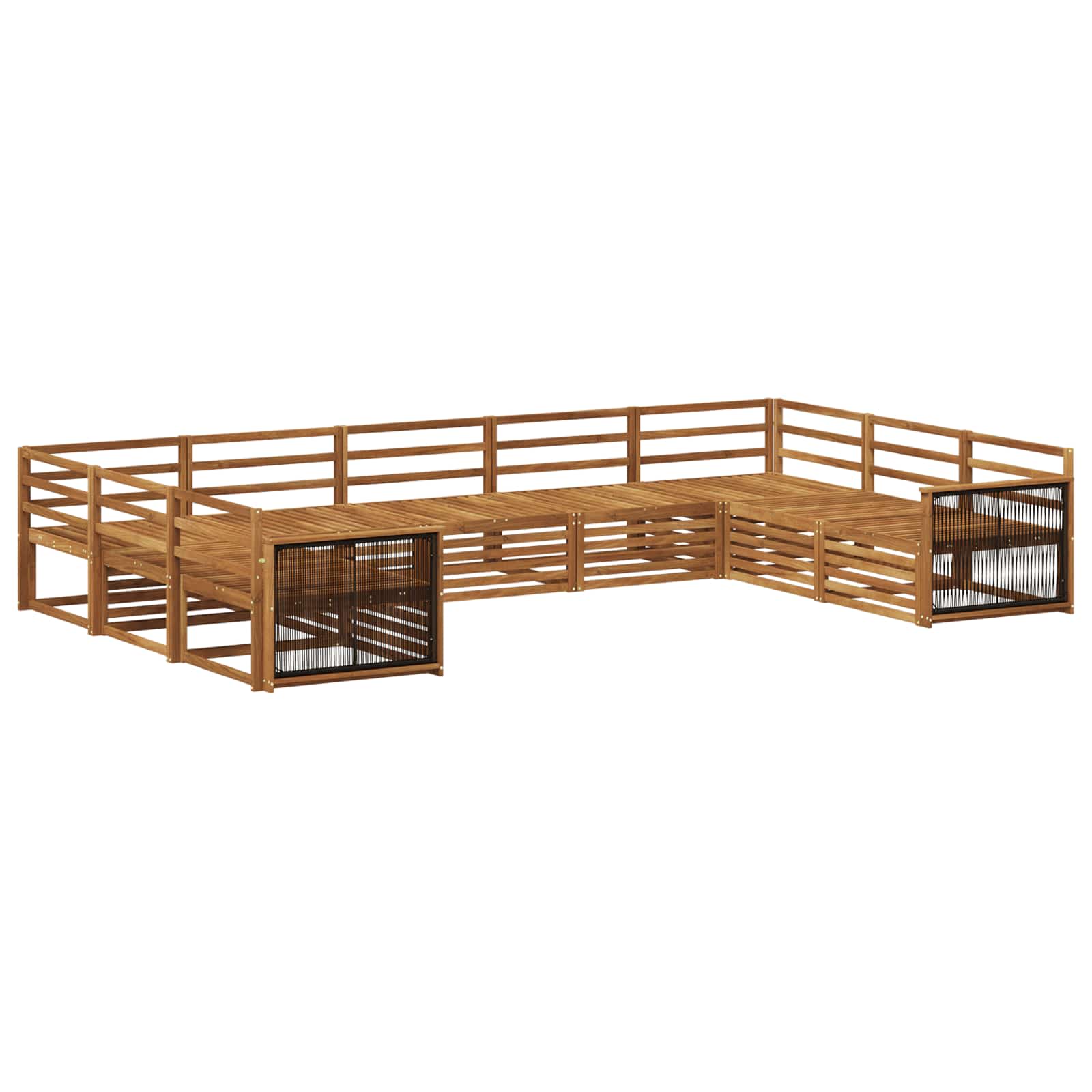 Ensemble de canapés d'extérieur 9 pcs Naturel - XIOS