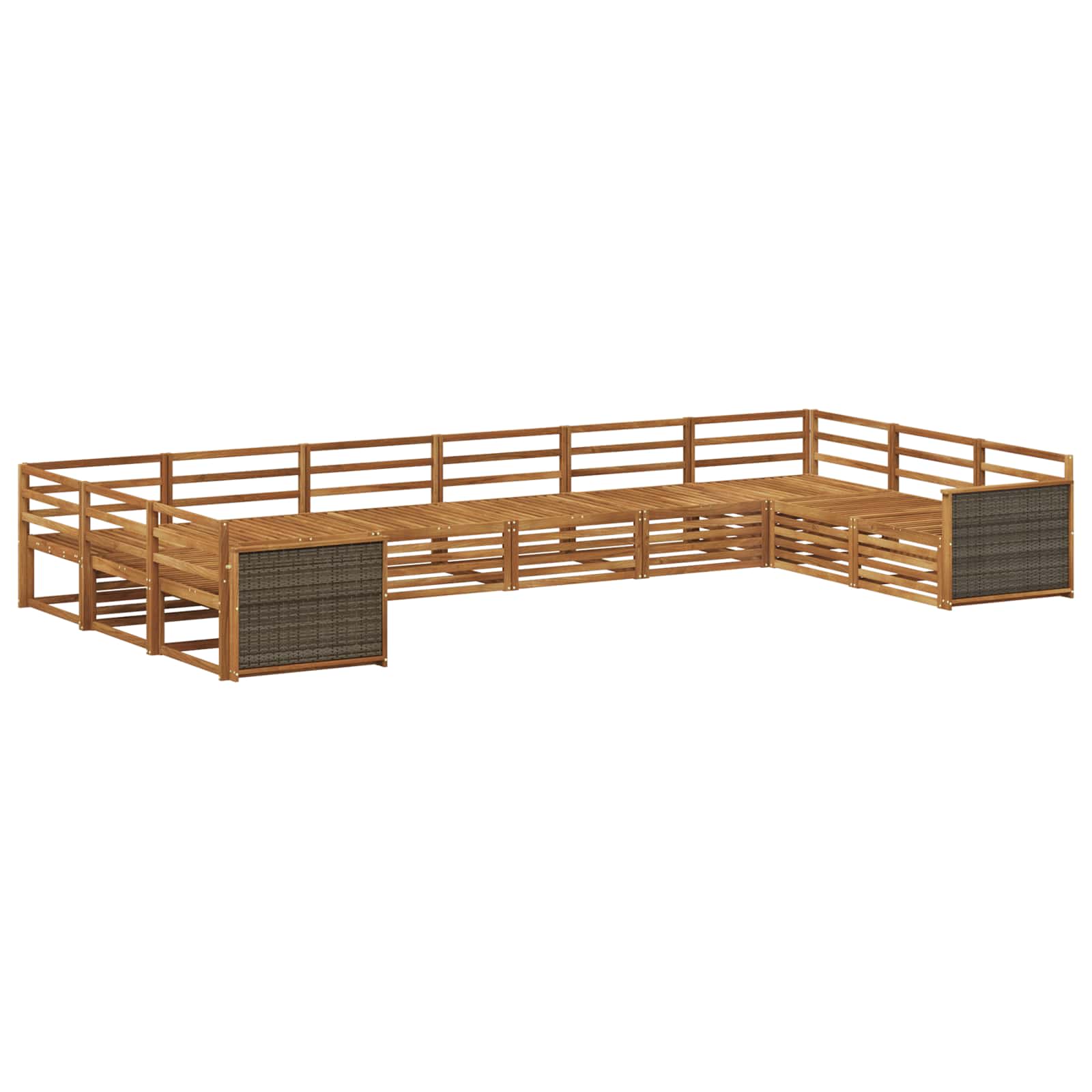 Ensembles de canapés 10 pcs Bois d'Acacia Massif - XIOS