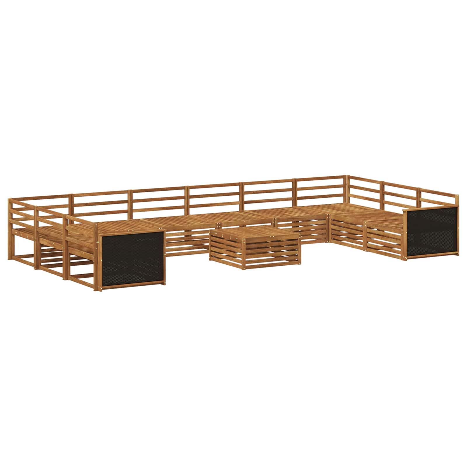 Ensembles de canapés 11 pcs Bois d'Acacia Massif - XIOS