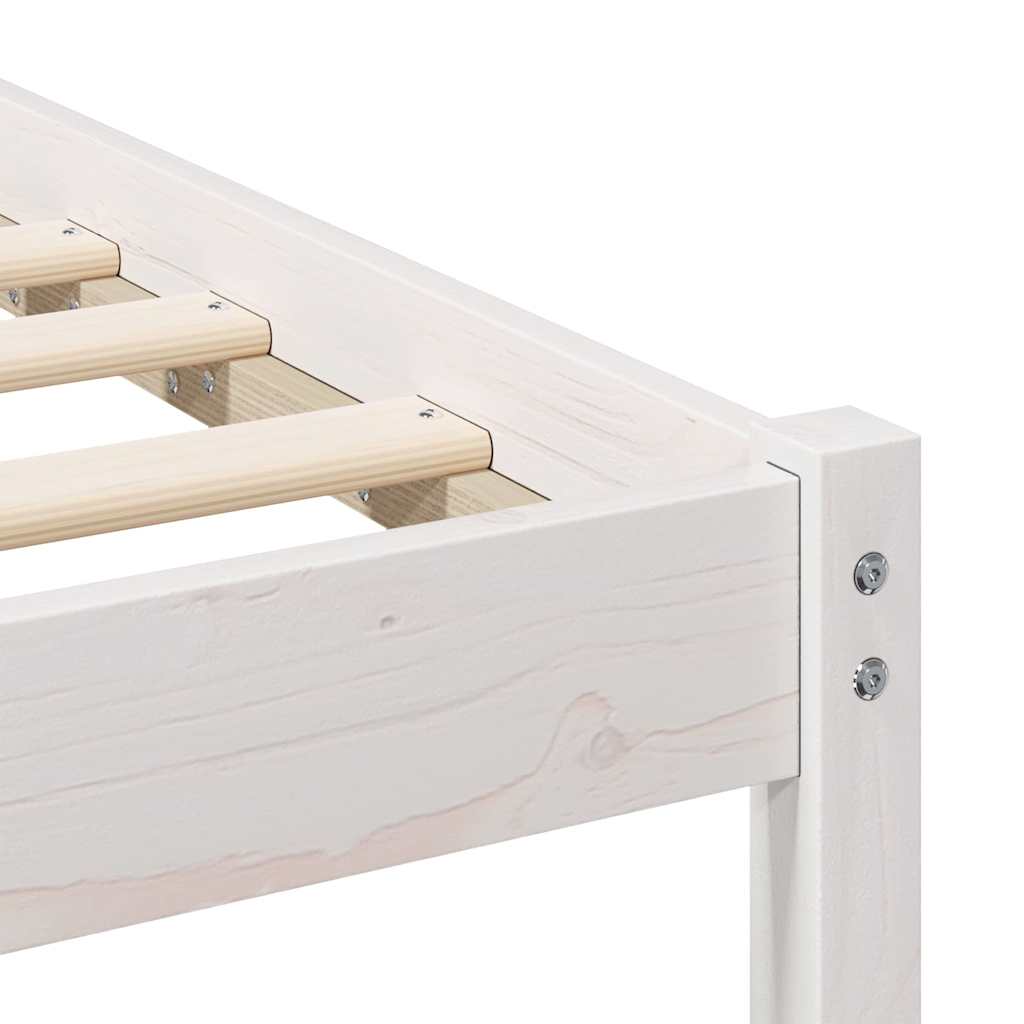 Cadre de lit avec tête de lit Blanc 140 x 190 cm Pin massif - XIOS