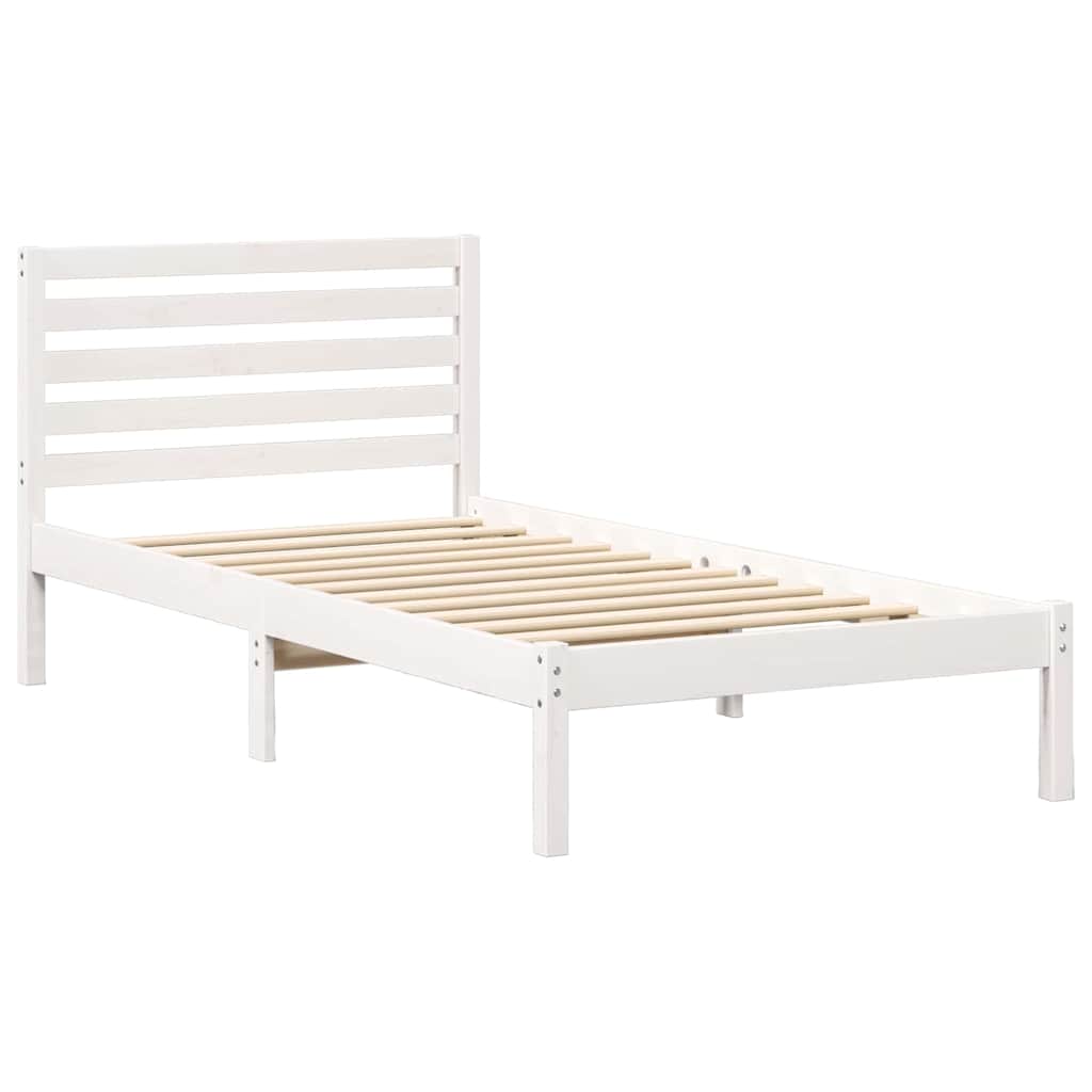Cadre de lit avec tête de lit Blanc 80 x 200 cm Pin massif - XIOS