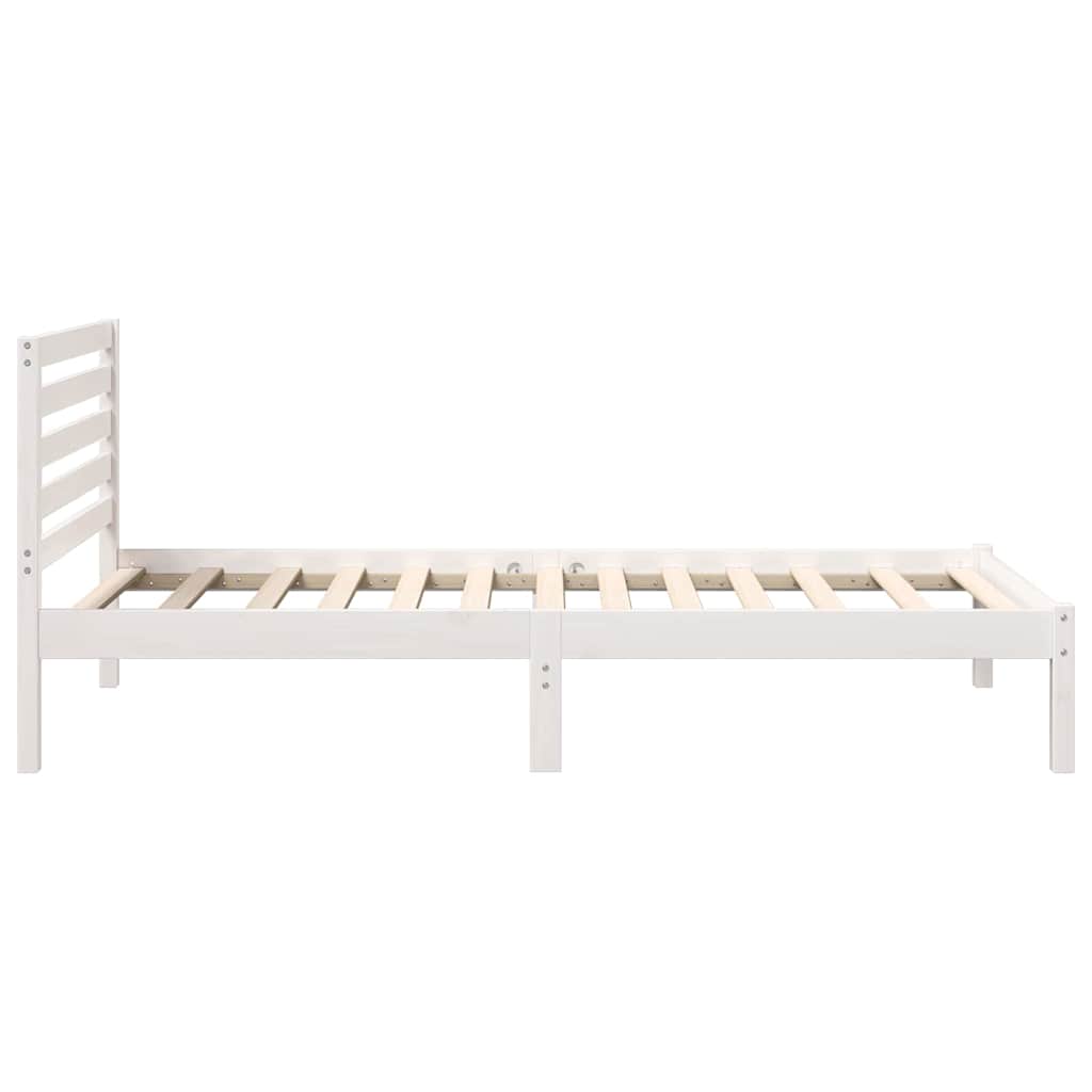 Cadre de lit avec tête de lit Blanc 75 x 190 cm Pin massif - XIOS