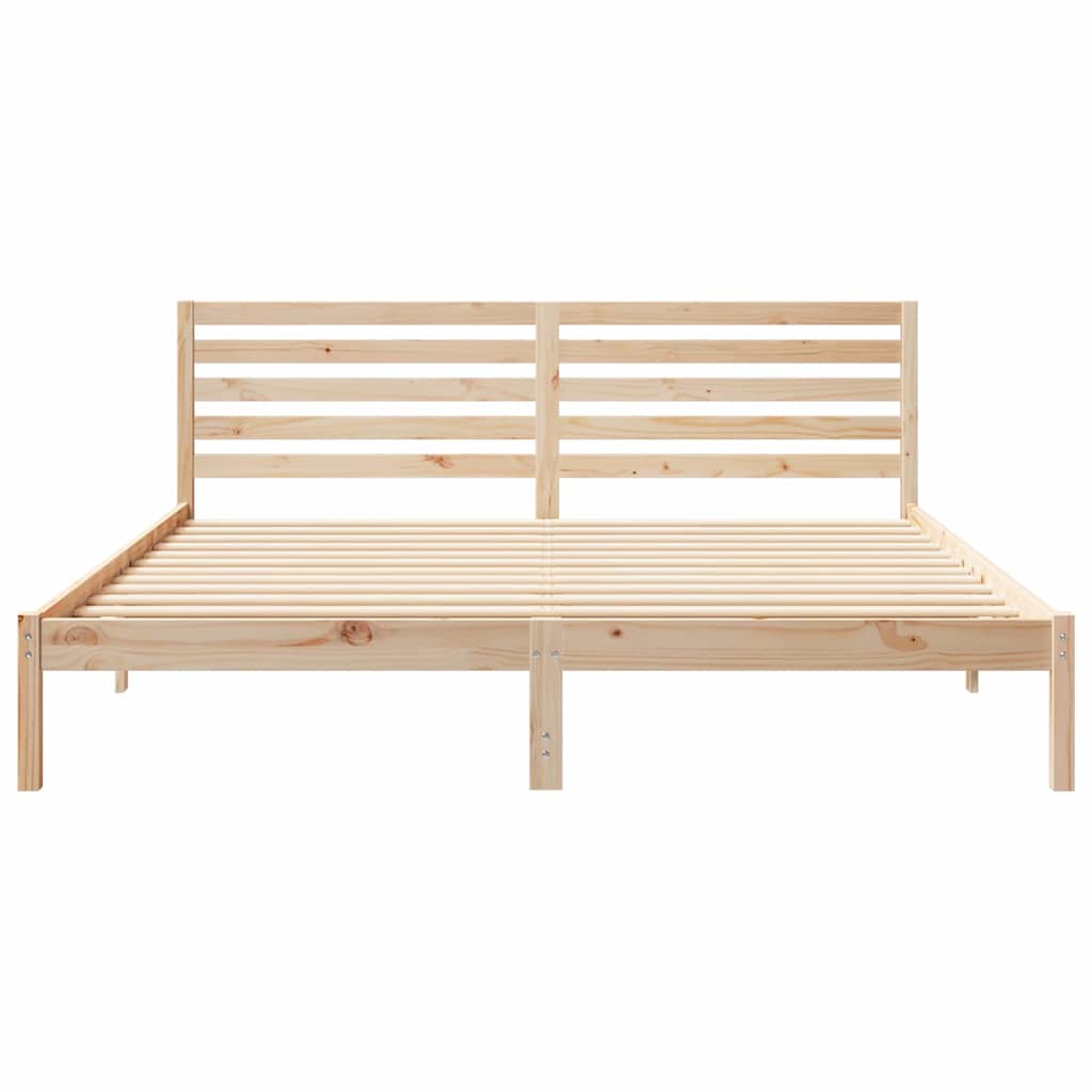 Cadre de lit Marron 180 x 200 cm Bois massif en pin - XIOS