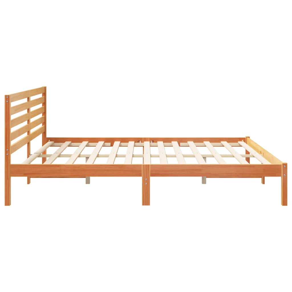 Cadre de lit Marron cire 180 x 200 cm Bois massif en pin - XIOS