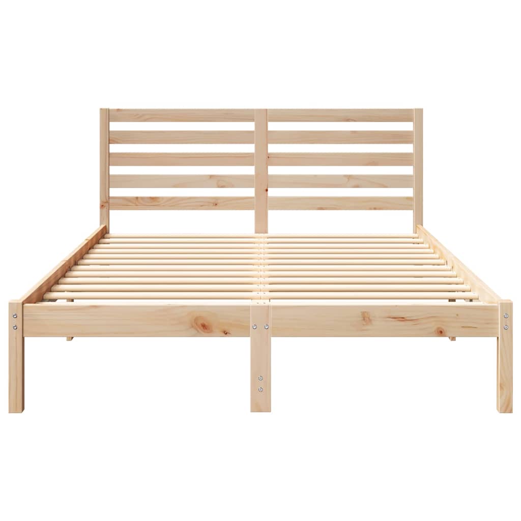 Cadre de lit Marron 120 x 190 cm Bois massif en pin - XIOS
