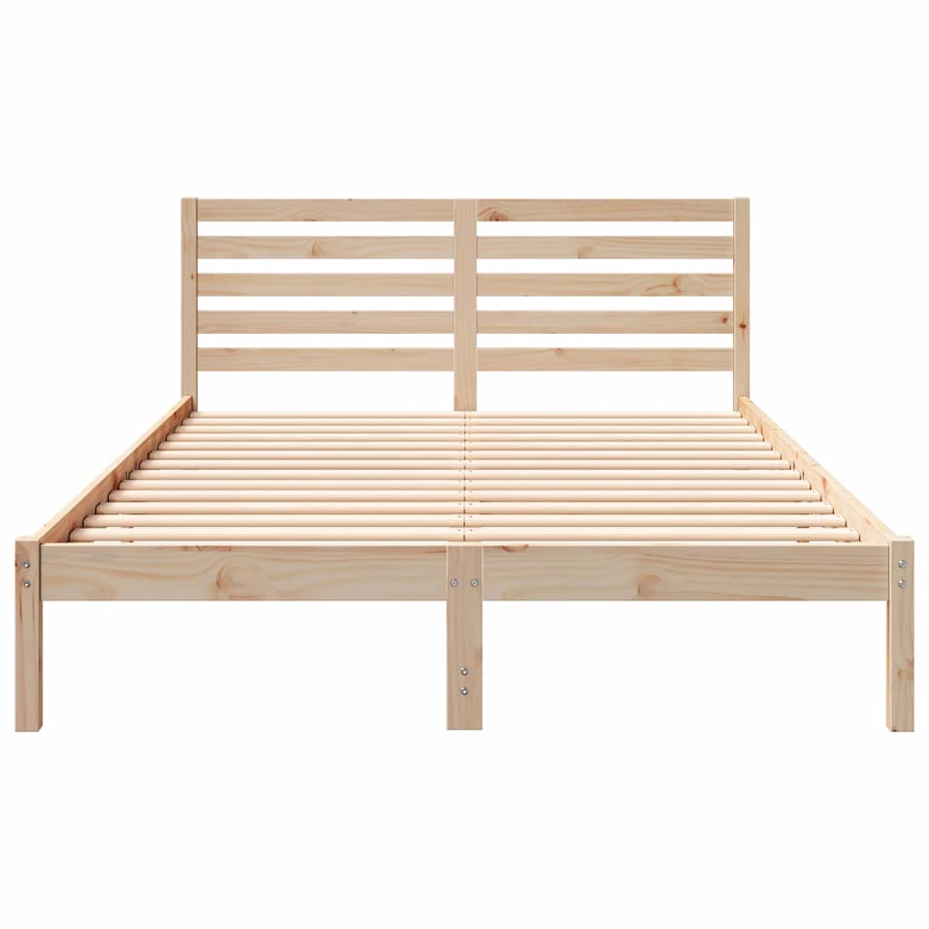 Cadre de lit Marron 140 x 210 cm Bois massif en pin - XIOS