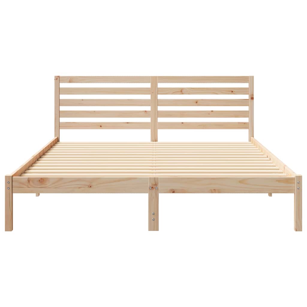 Cadre de lit Marron 160 x 210 cm Bois massif en pin - XIOS