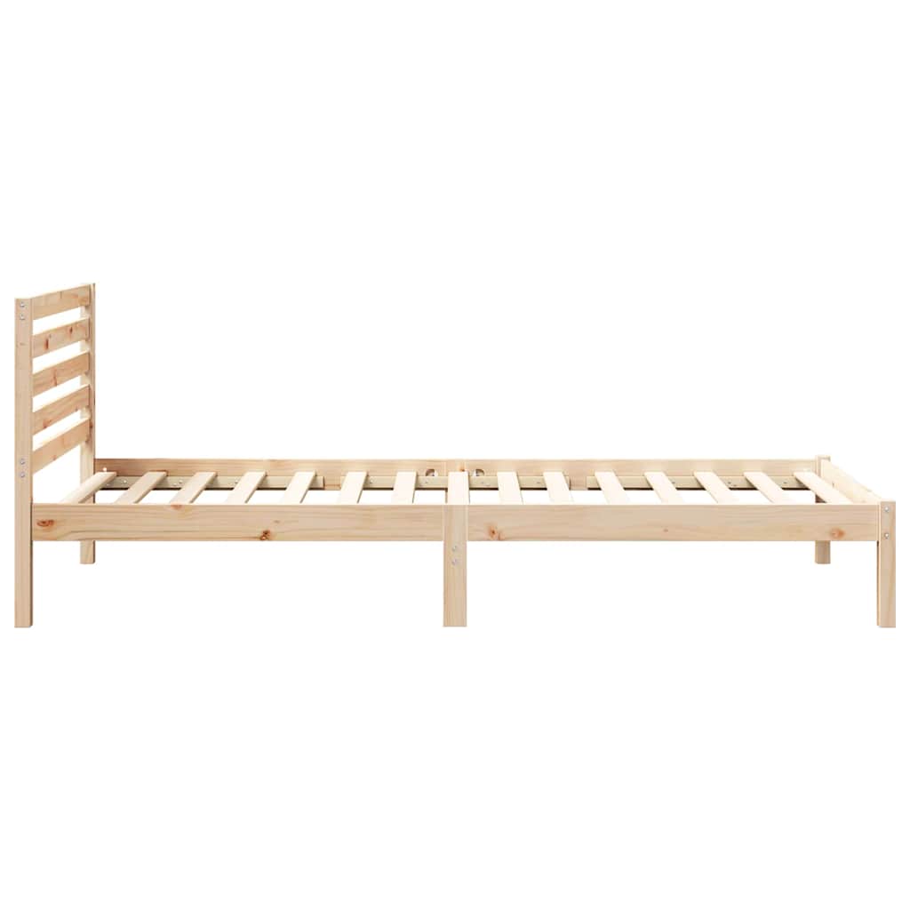 Cadre de lit Marron 90 x 220 cm Bois massif en pin - XIOS