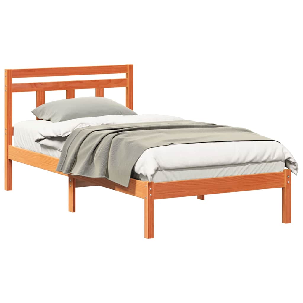 Cadre de lit Marron Bois massif en pin - XIOS
