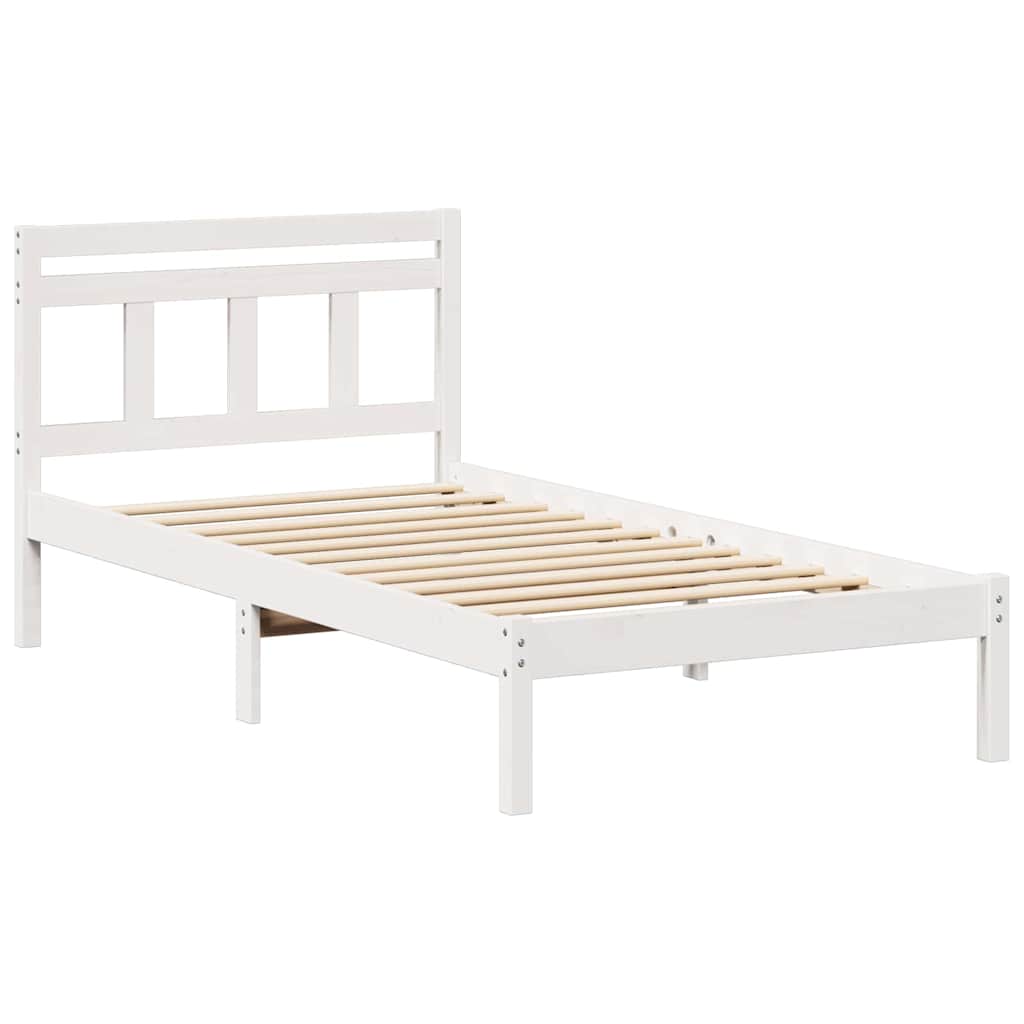 Cadre de lit Blanc 100 x 200 cm Pin massif - XIOS