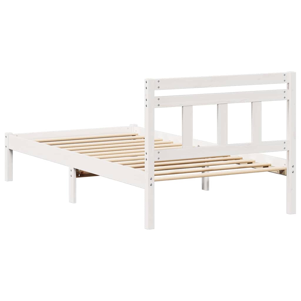Cadre de lit Blanc 100 x 200 cm Pin massif - XIOS