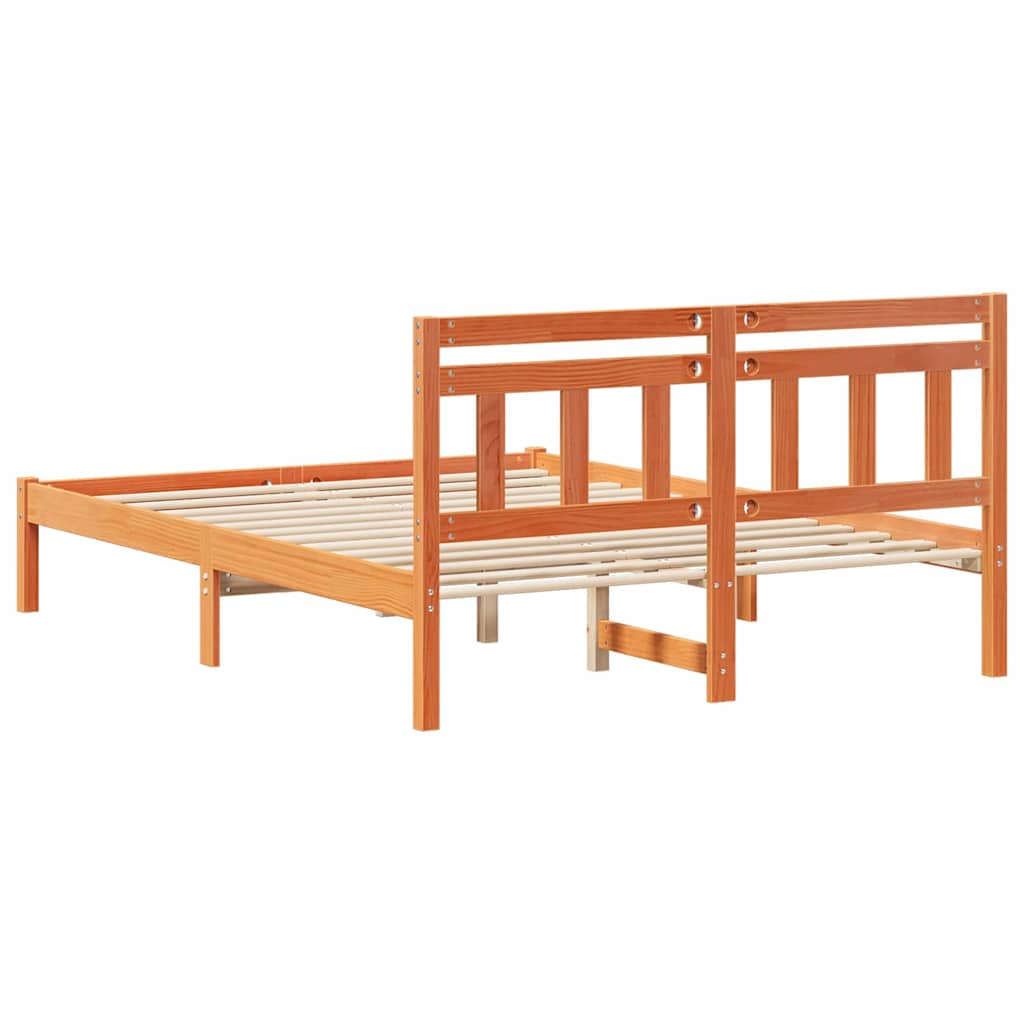 Cadre de lit Marron 120 x 190 cm Pin massif - XIOS