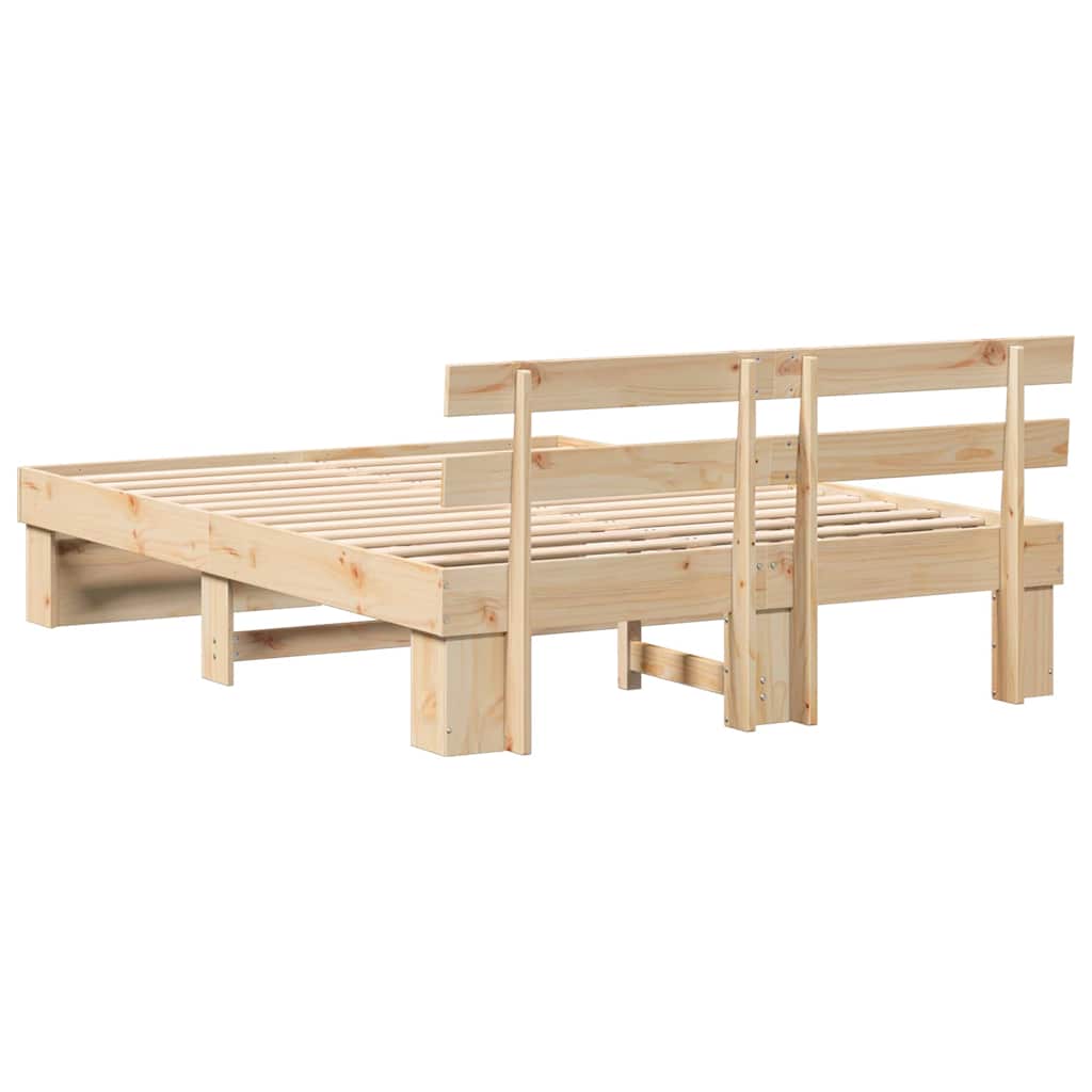 Cadre de lit Marron 160 x 200 cm Bois massif en pin - XIOS