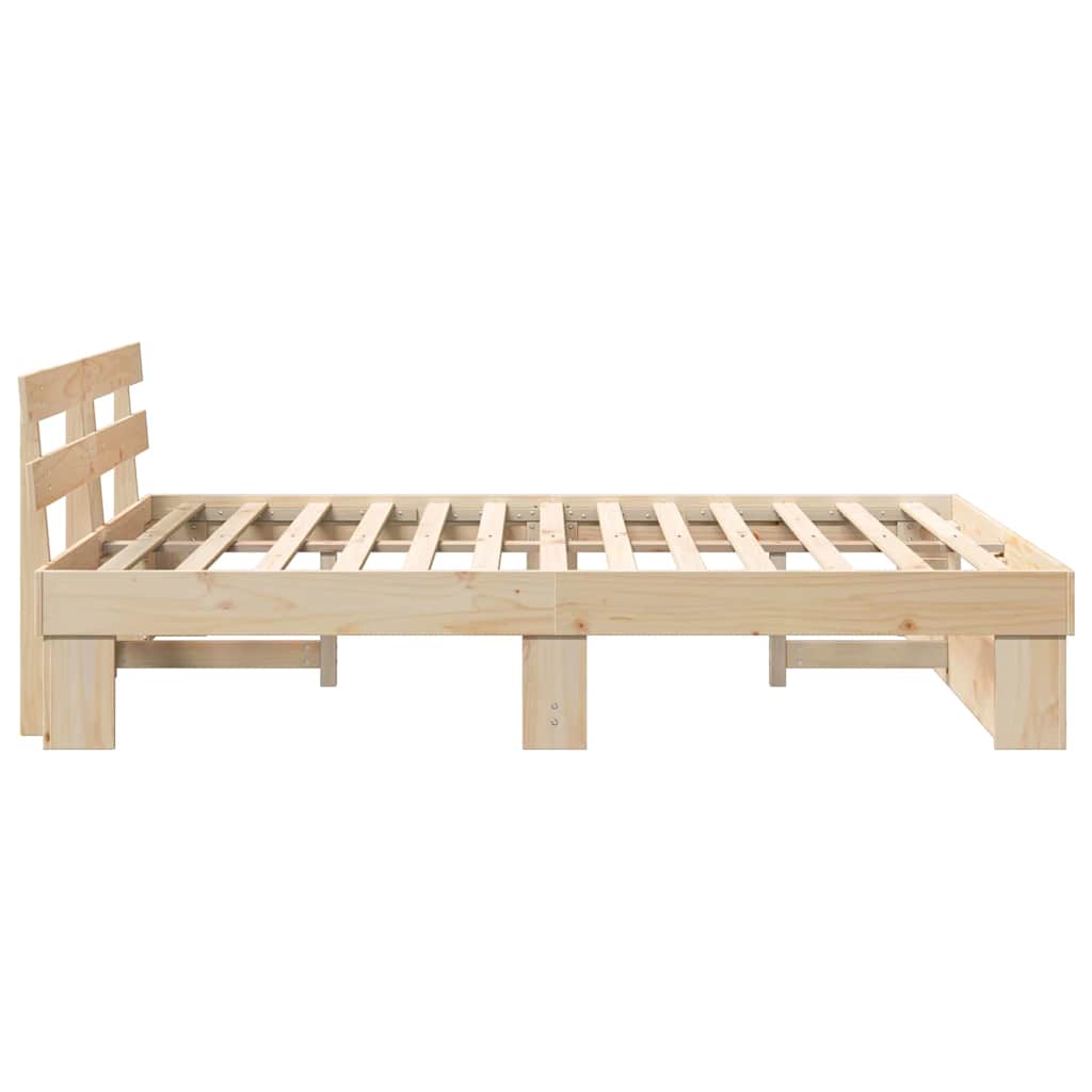 Cadre de lit Marron 160 x 200 cm Bois massif en pin - XIOS
