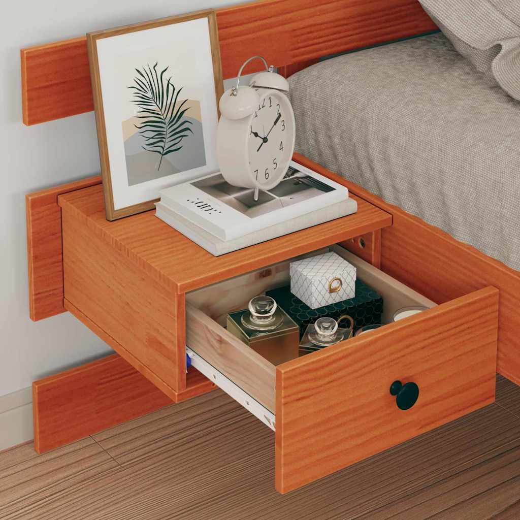 Cadre de lit Marron cire 90 x 200 cm Bois massif en pin - XIOS