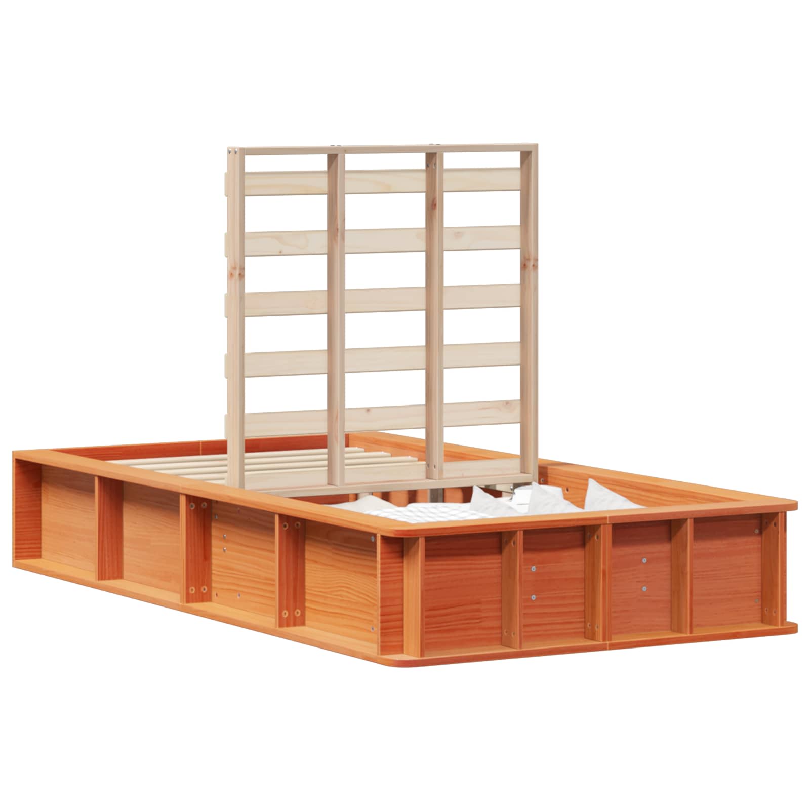 Cadre de lit Cire marron 75 x 190 cm Bois de pin massif - XIOS