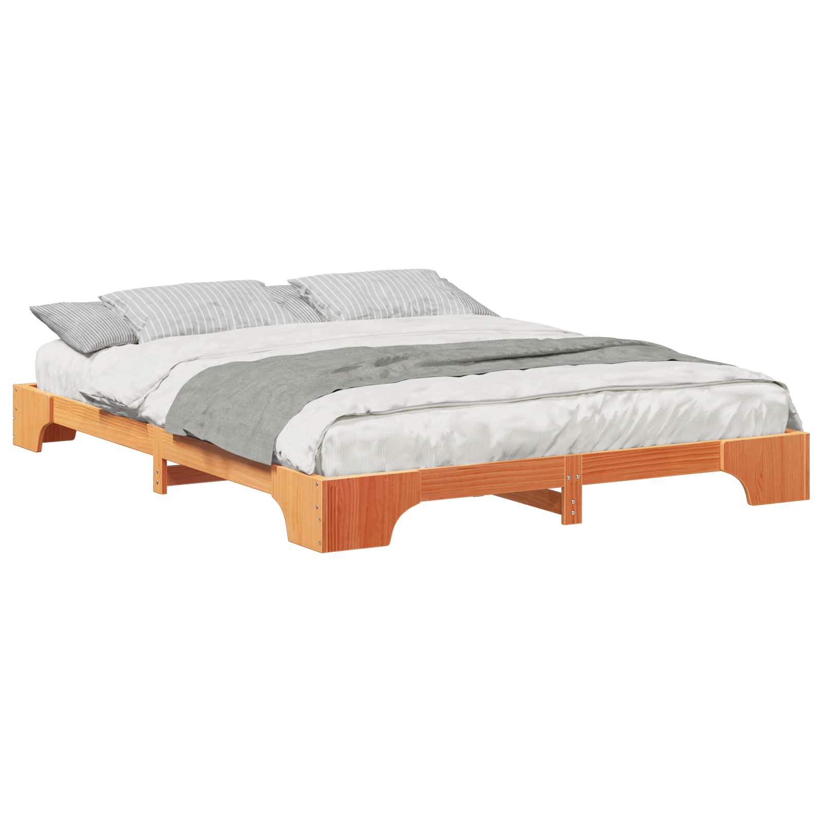 Cadre de lit Marron 160 x 210 cm Pin massif - XIOS