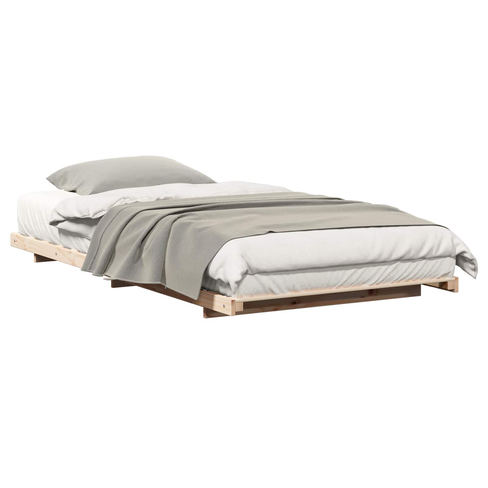 Cadre de lit Marron 90 x 220 cm Pin massif - XIOS