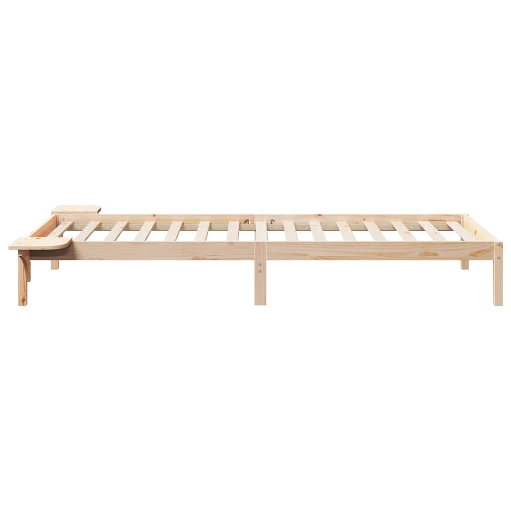 Cadre de lit avec tables de chevet Naturel 80 x 210 cm - XIOS
