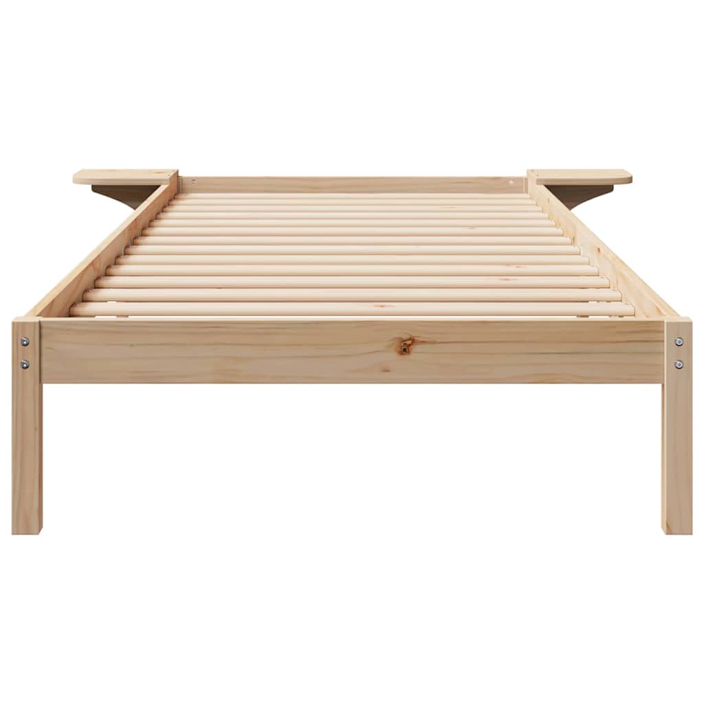 Cadre de lit avec tables de chevet Naturel 90 x 210 cm - XIOS