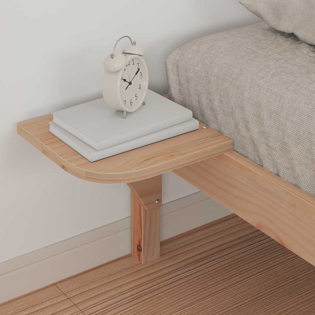 Cadre de lit avec tables de chevet Naturel 100 x 210 cm - XIOS