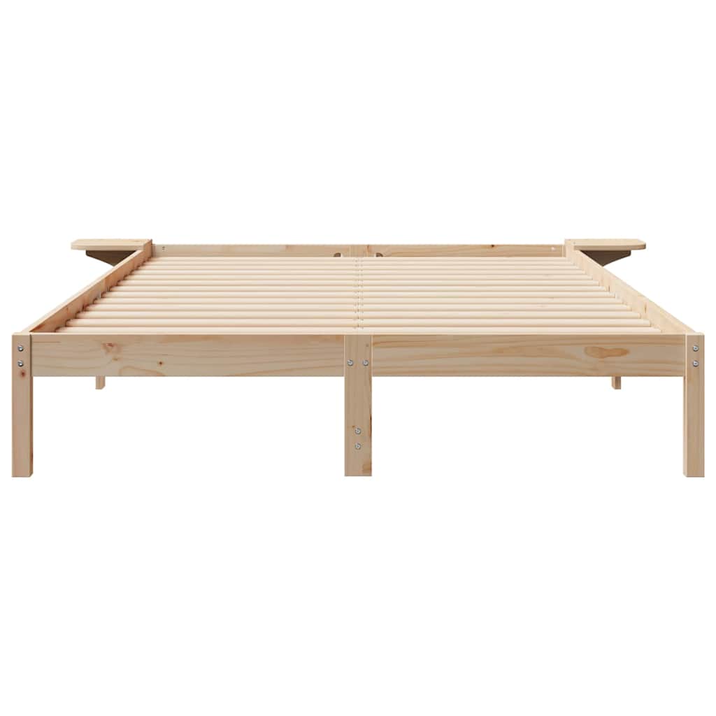 Cadre de lit avec tables de chevet Naturel 140 x 210 cm - XIOS