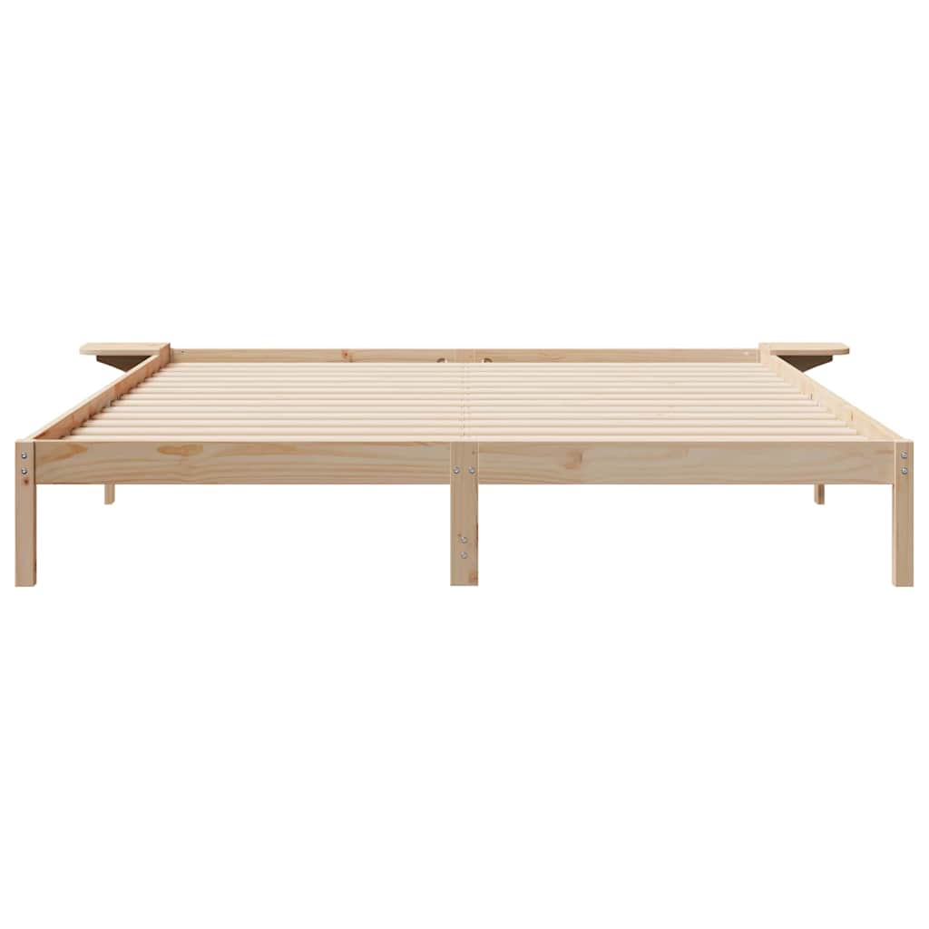 Cadre de lit avec tables de chevet Naturel 200 x 210 cm - XIOS