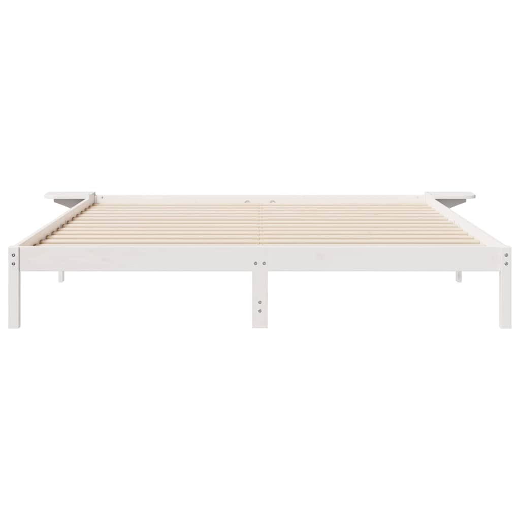 Cadre de lit avec tables de chevet Blanc 200 x 210 cm - XIOS