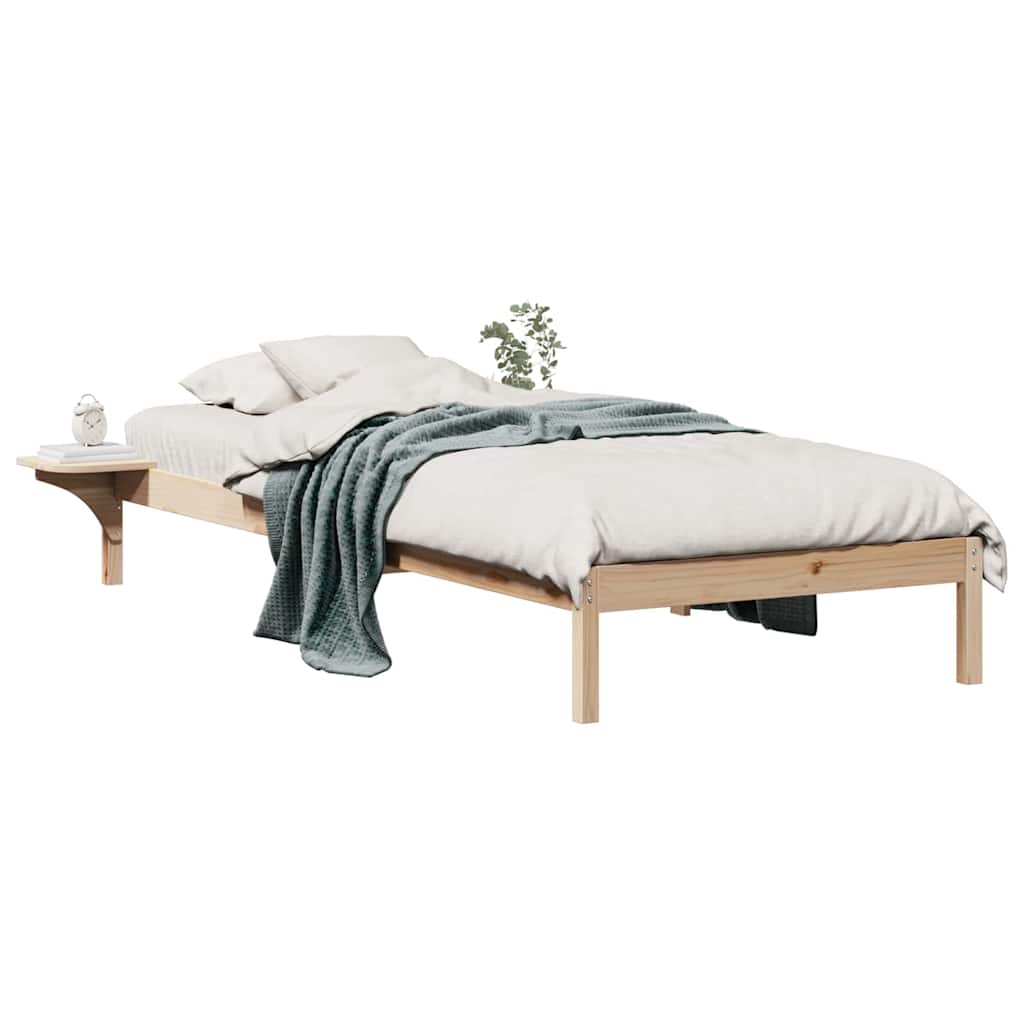 Cadre de lit avec tables de chevet Naturel 100 x 220 cm - XIOS