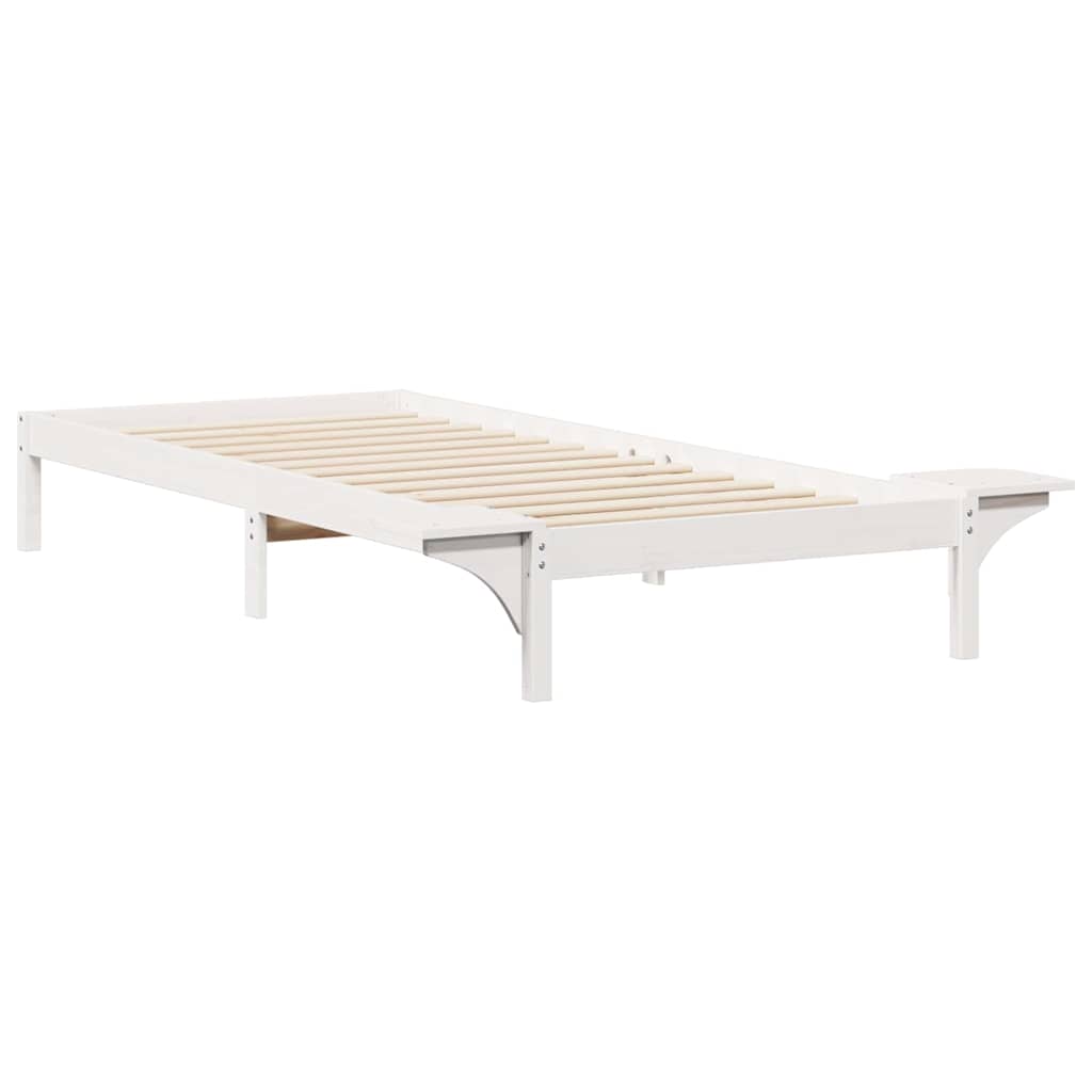 Cadre de lit avec tables de chevet Blanc 100 x 220 cm - XIOS