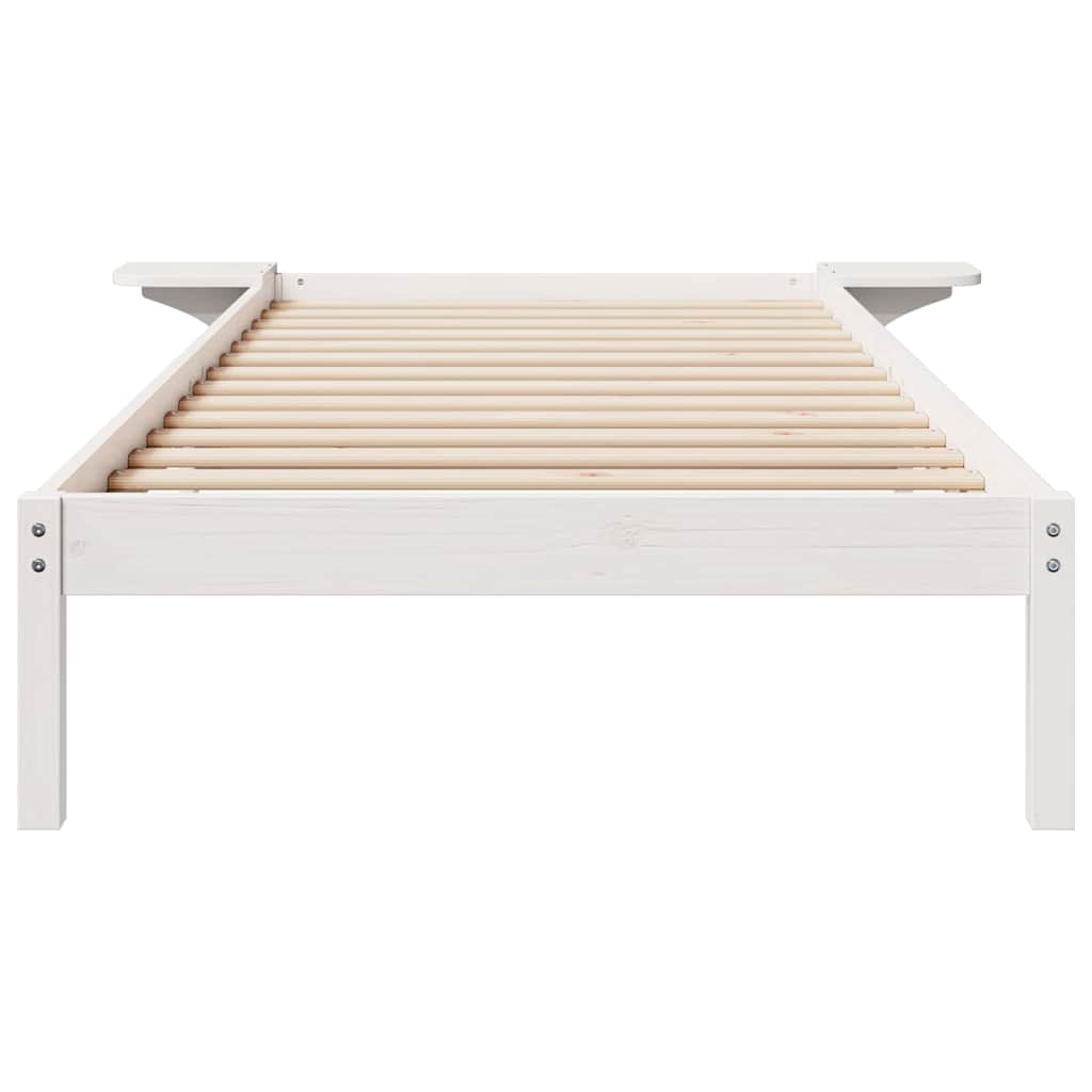 Cadre de lit avec tables de chevet Blanc 100 x 220 cm - XIOS