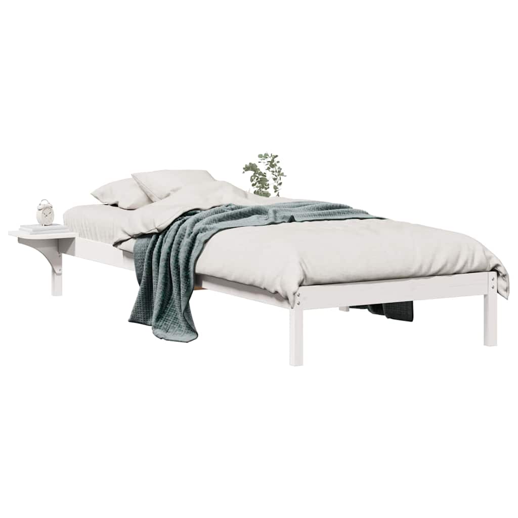 Cadre de lit avec tables de chevet Blanc 100 x 220 cm - XIOS