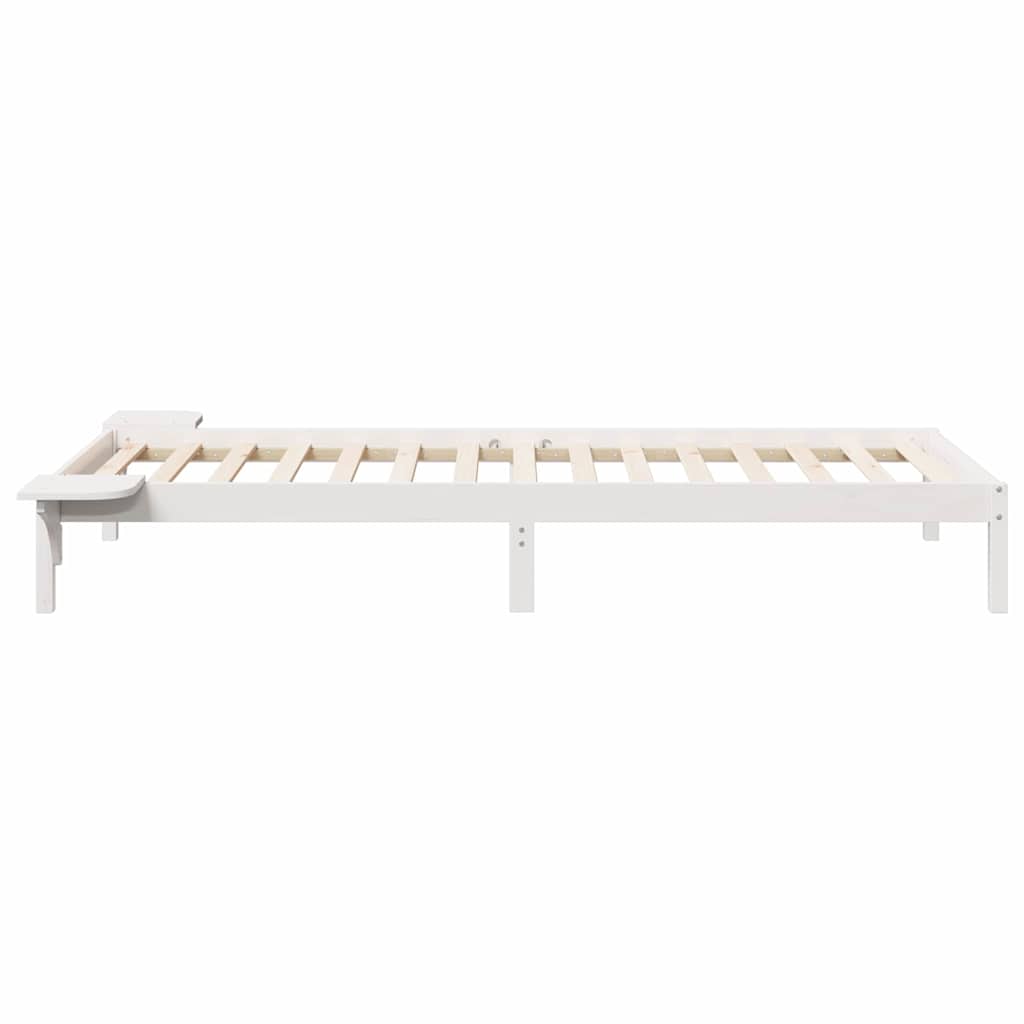 Cadre de lit avec tables de chevet Blanc 100 x 220 cm - XIOS