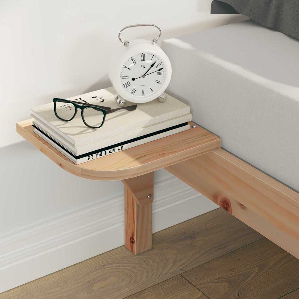 Cadre de lit avec tables de chevet Naturel 160 x 220 cm - XIOS